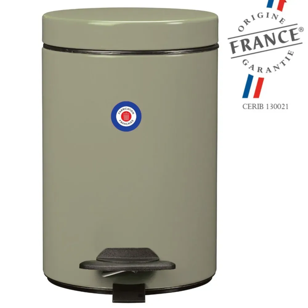 Poubelle de salle de bains à pédale 3L Fabriqué en France
