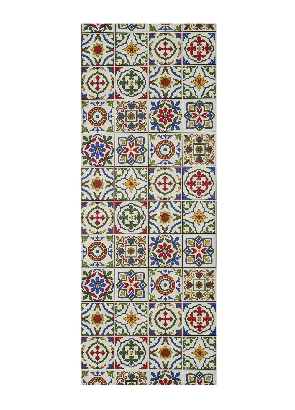 Tapis de cuisine lavable bohème multicolore 52x100 cm