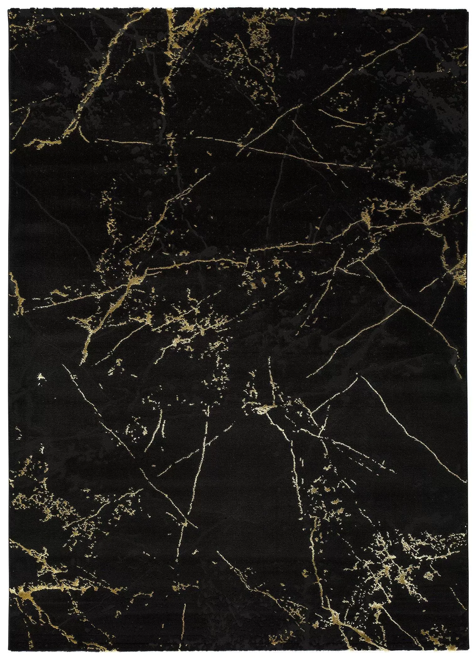 Tapis de style vintage noir et doré 60X120 cm