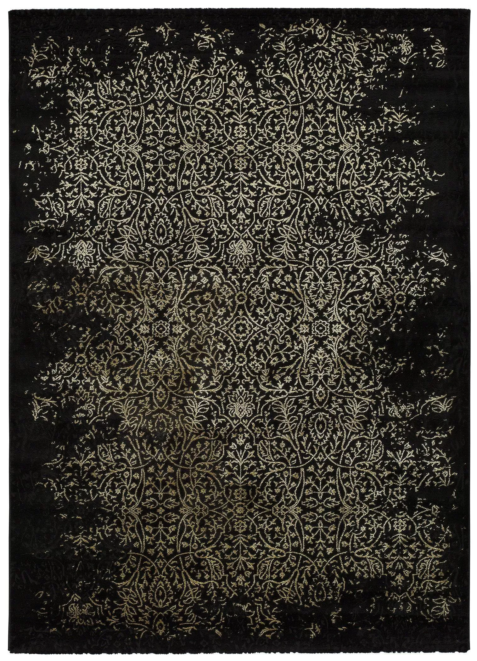 Tapis de style vintage noir et doré 160X230 cm