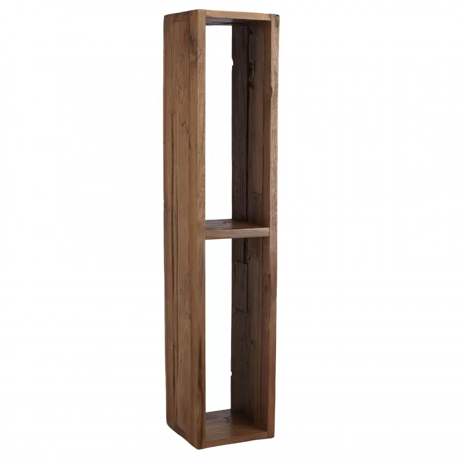Etagère Murale rectangulaire 2 niches en teck recyclé