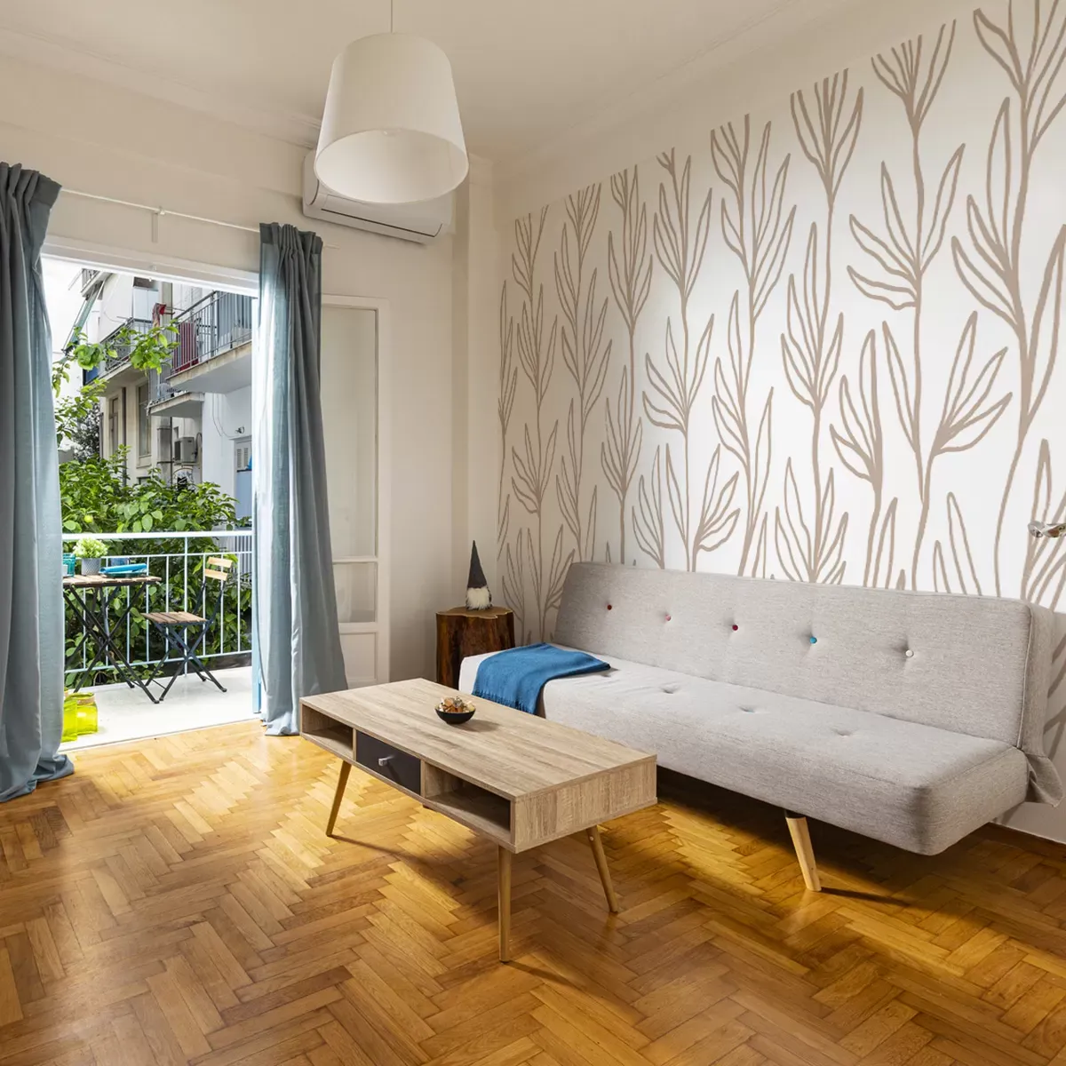 Papier peint panoramique leaves beige 340x250cm