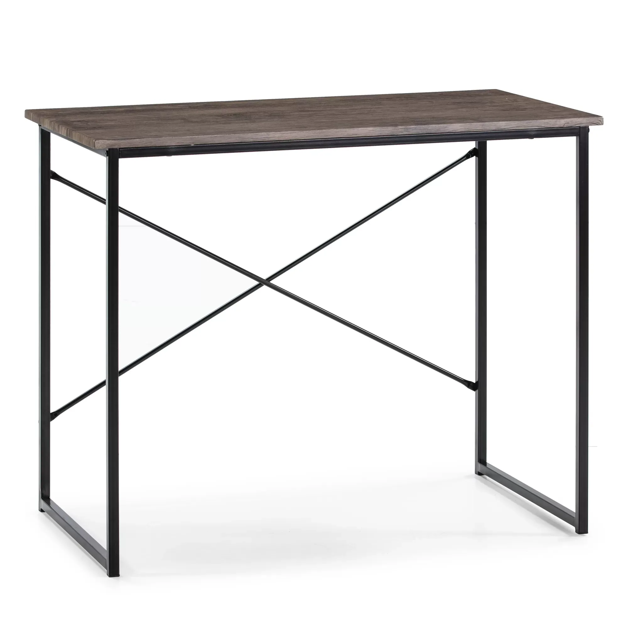 Bureau noir, style industriel, 90 cm longueur
