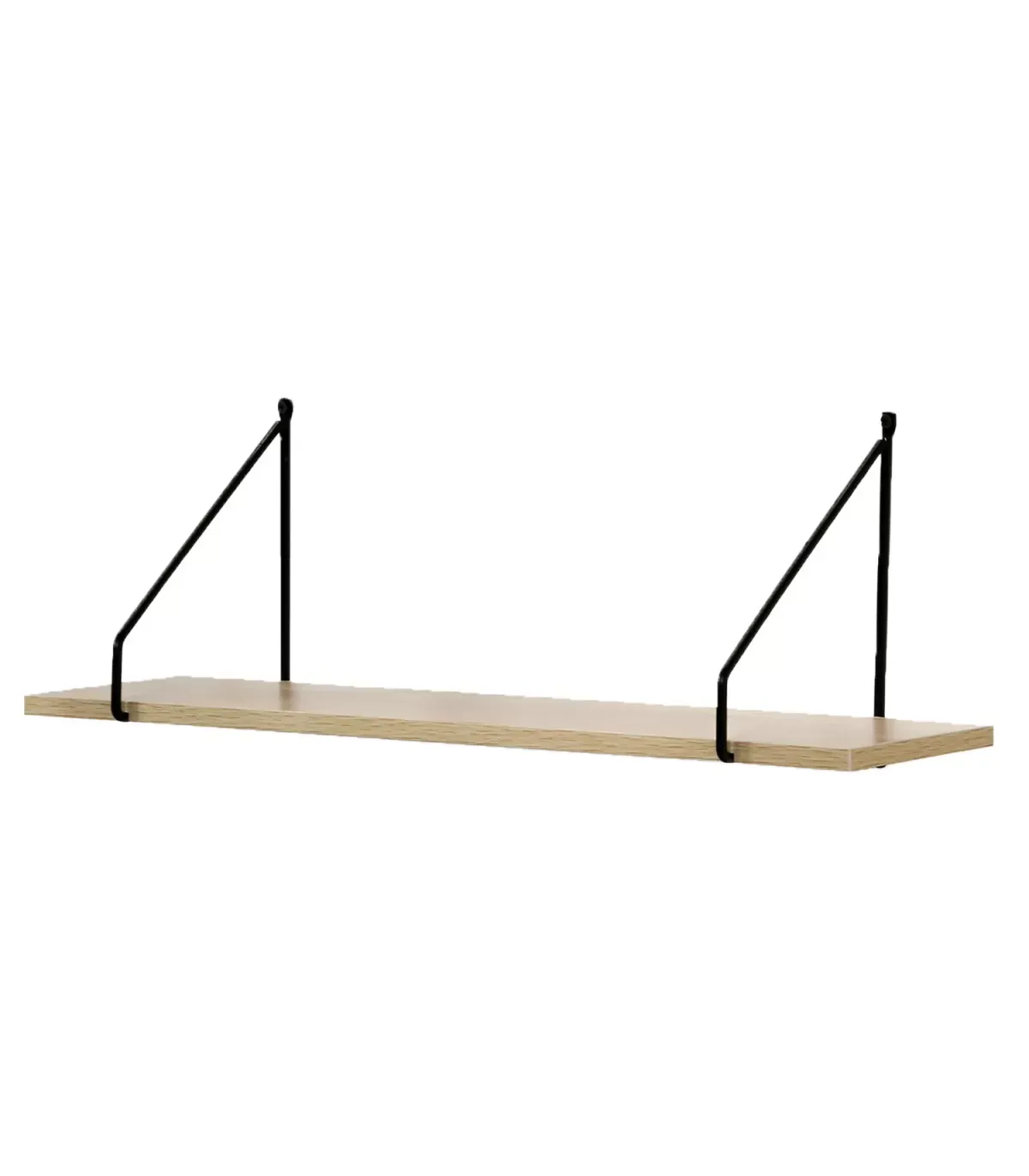 Étagère Murale 60 cm style industriel - Effet Bois clair