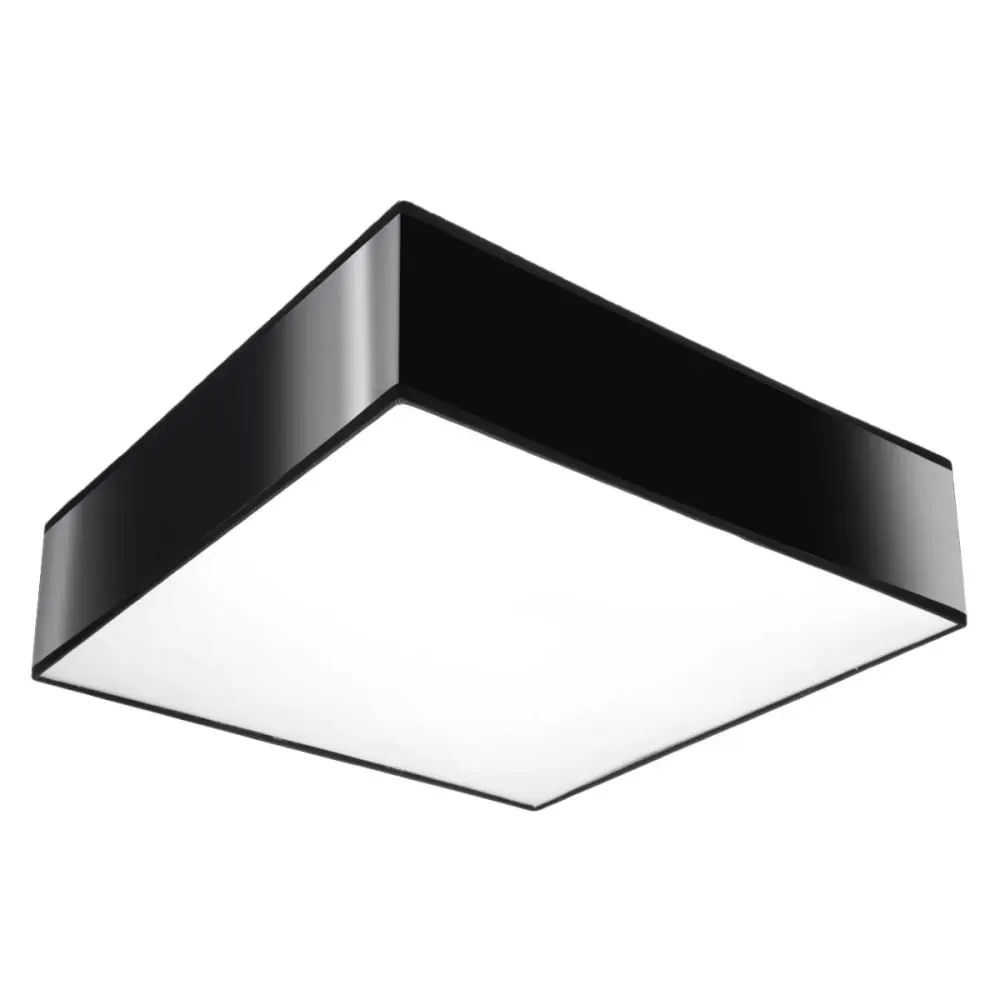 Plafonnier PVC noir H 11 cm