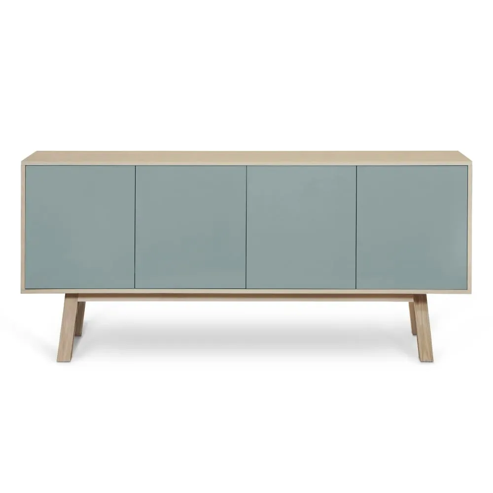 Buffet 4 portes en frêne 180 cm, hauteur 94 cm