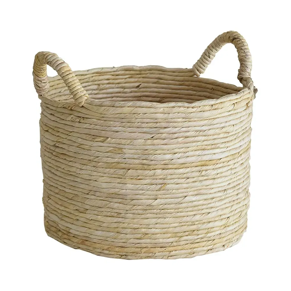 Panier en abaca avec poignées 38cm