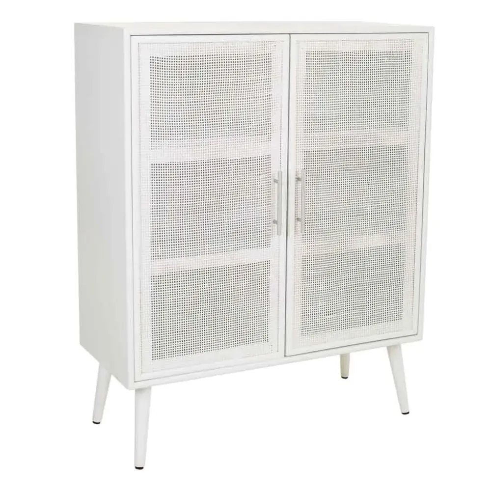 Armoire en treillis blanc 80x37x101h