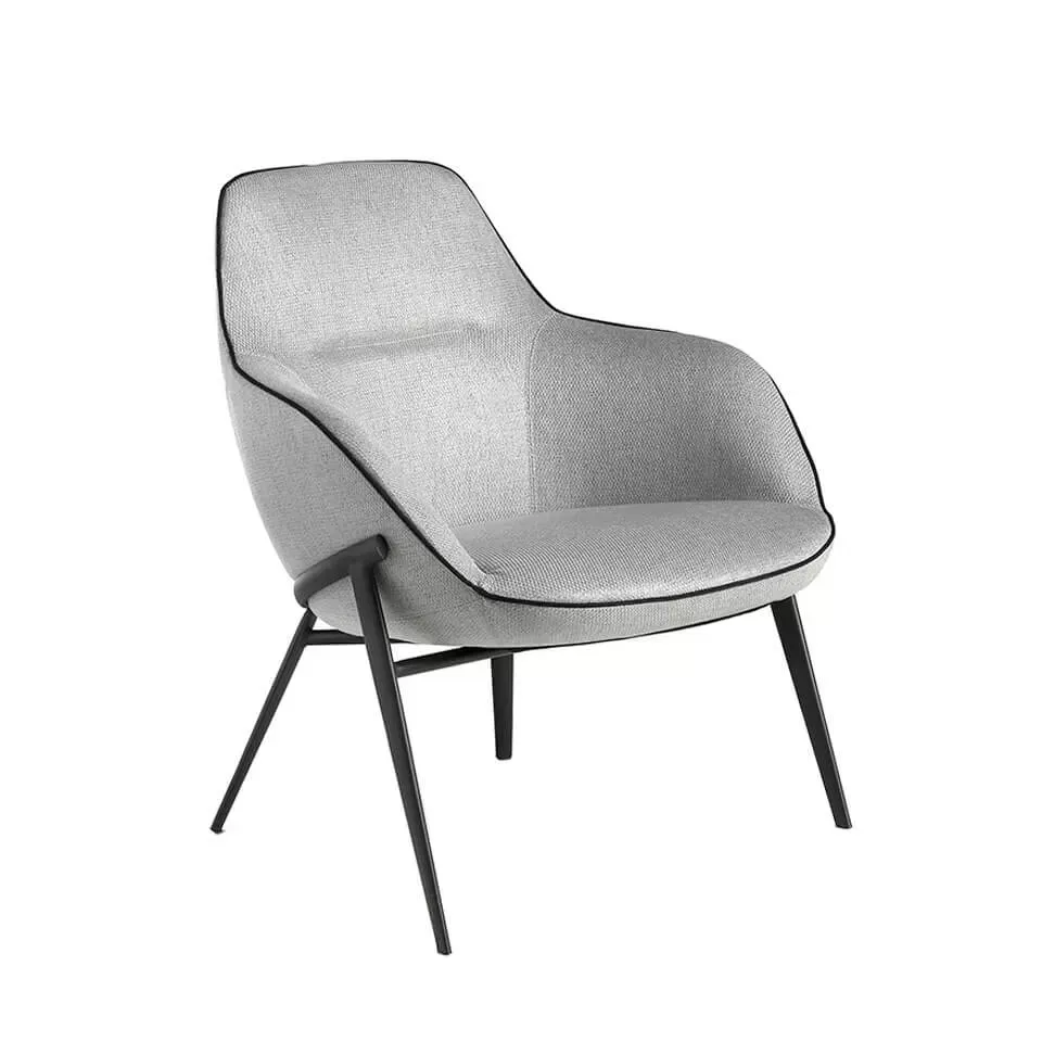 Fauteuil Confident en tissu gris