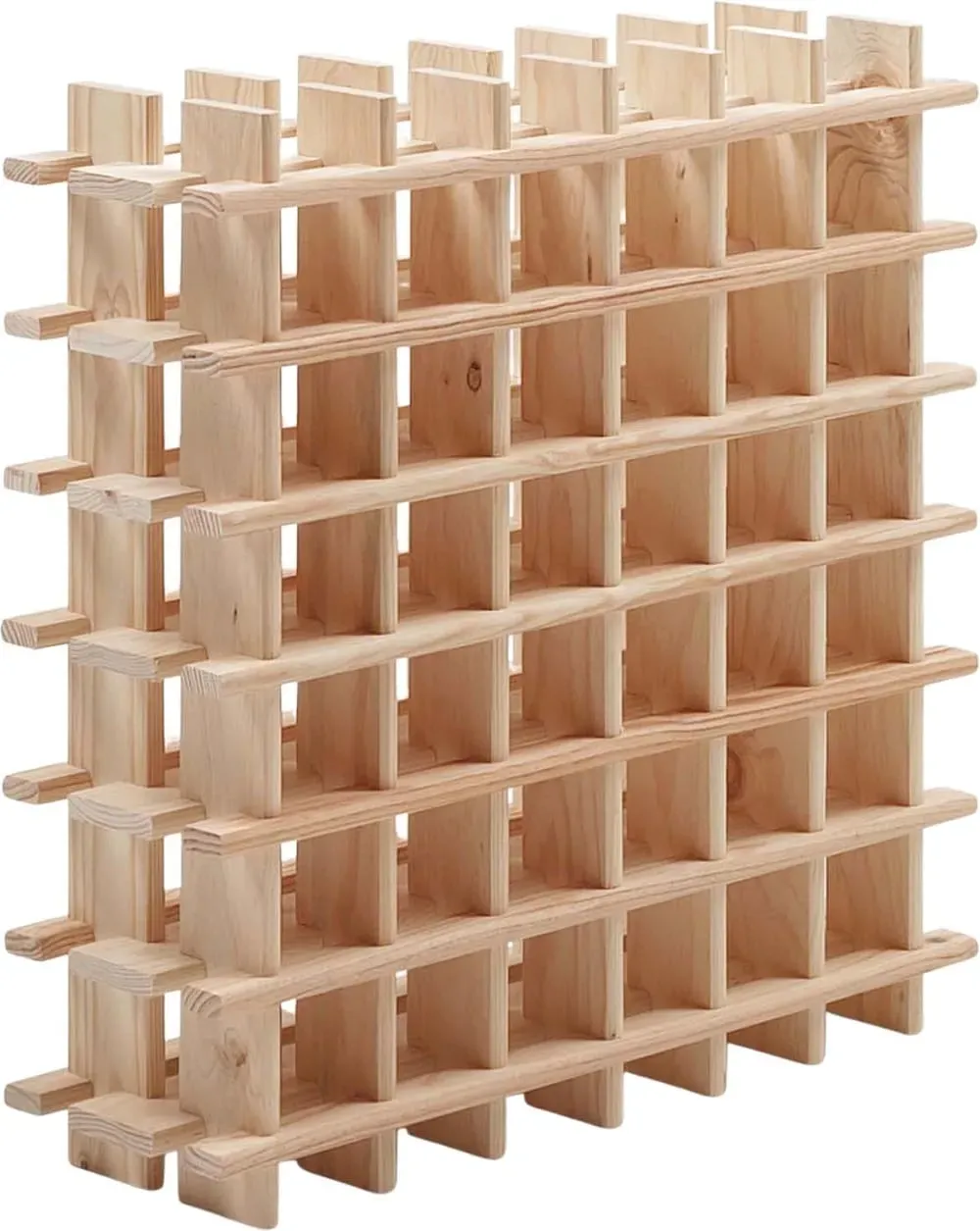 Casier à bouteilles en pin massif brut 36 bouteilles