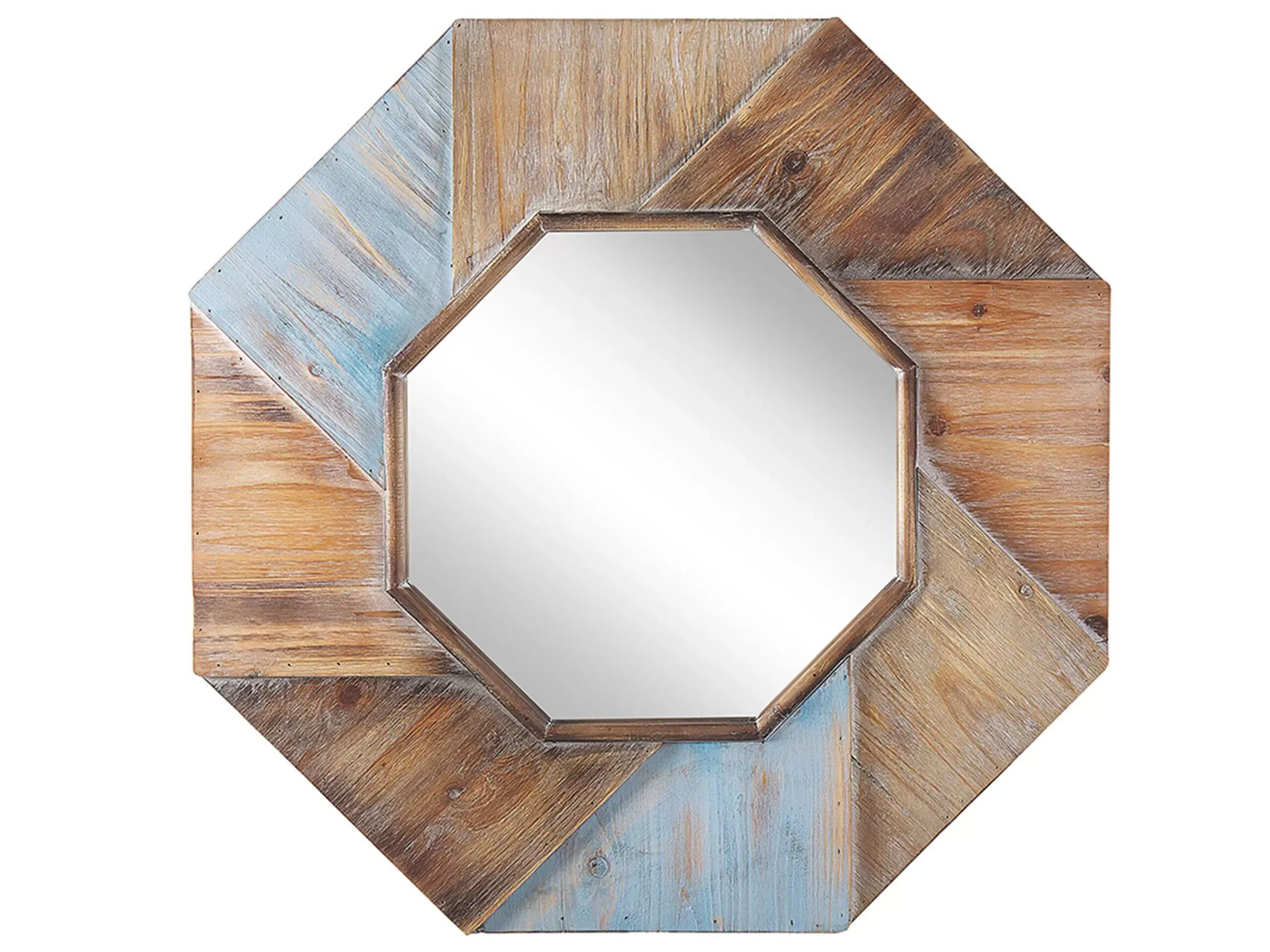 Miroir en bois bois foncé 77x77