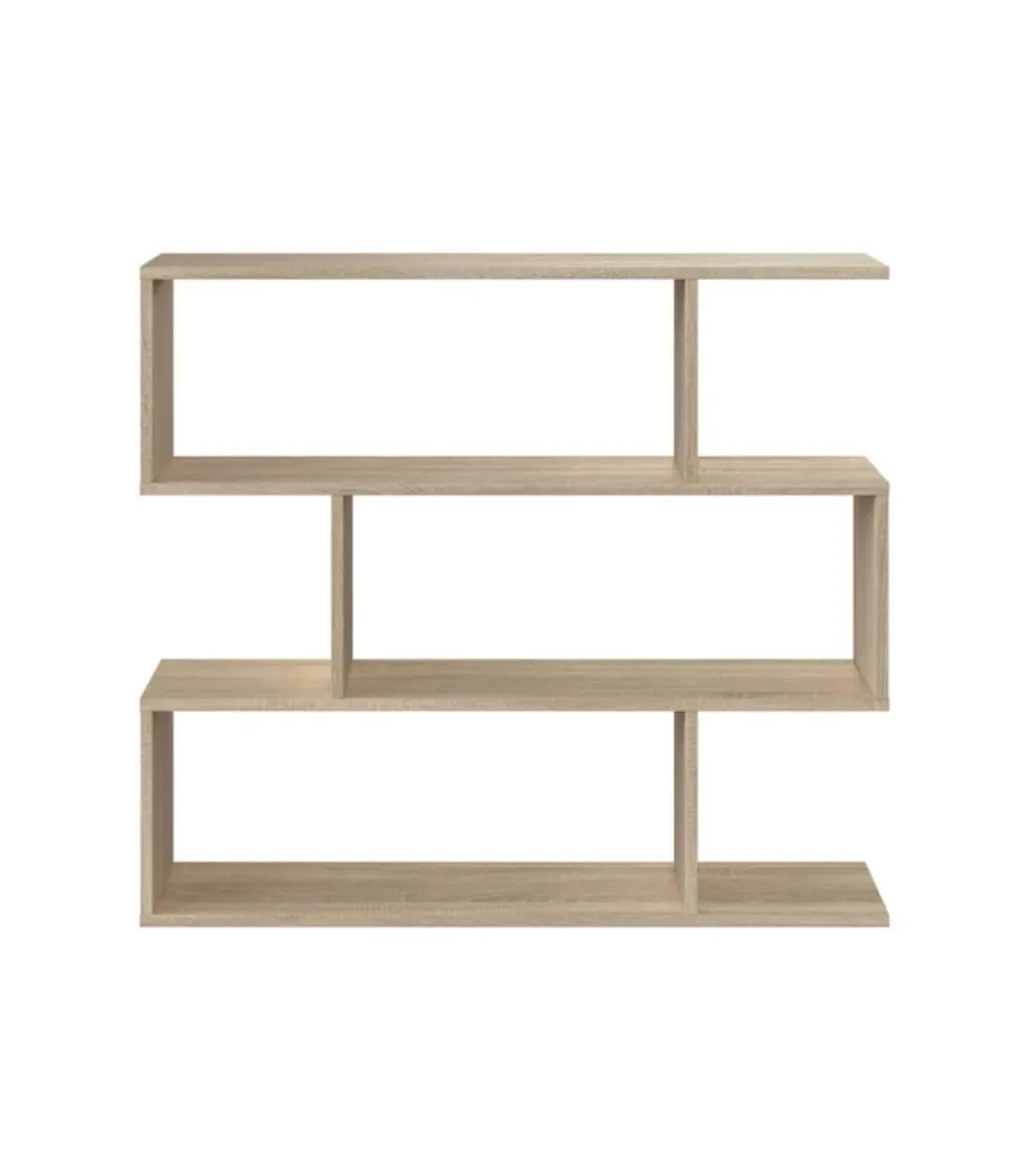 Étagère basse de 3 niveaux L110 x H97cm - Marron