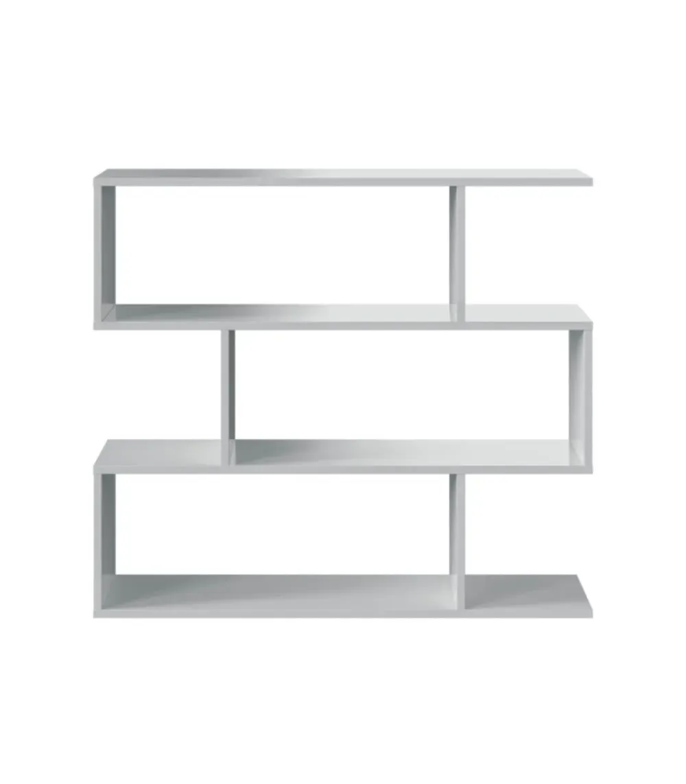 Étagère basse de 3 niveaux L110 x H97cm - Blanc