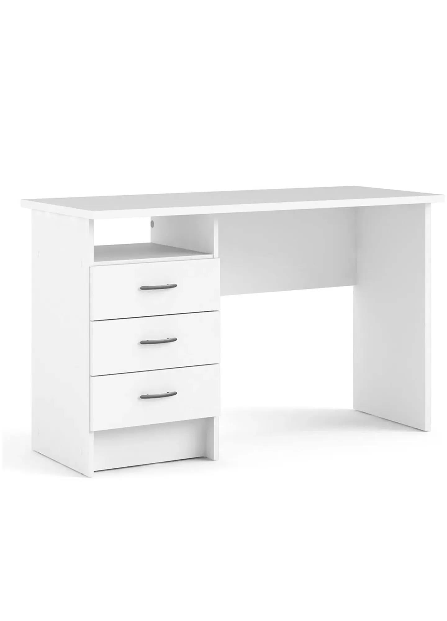 Bureau effet bois blanc 125x48 cm