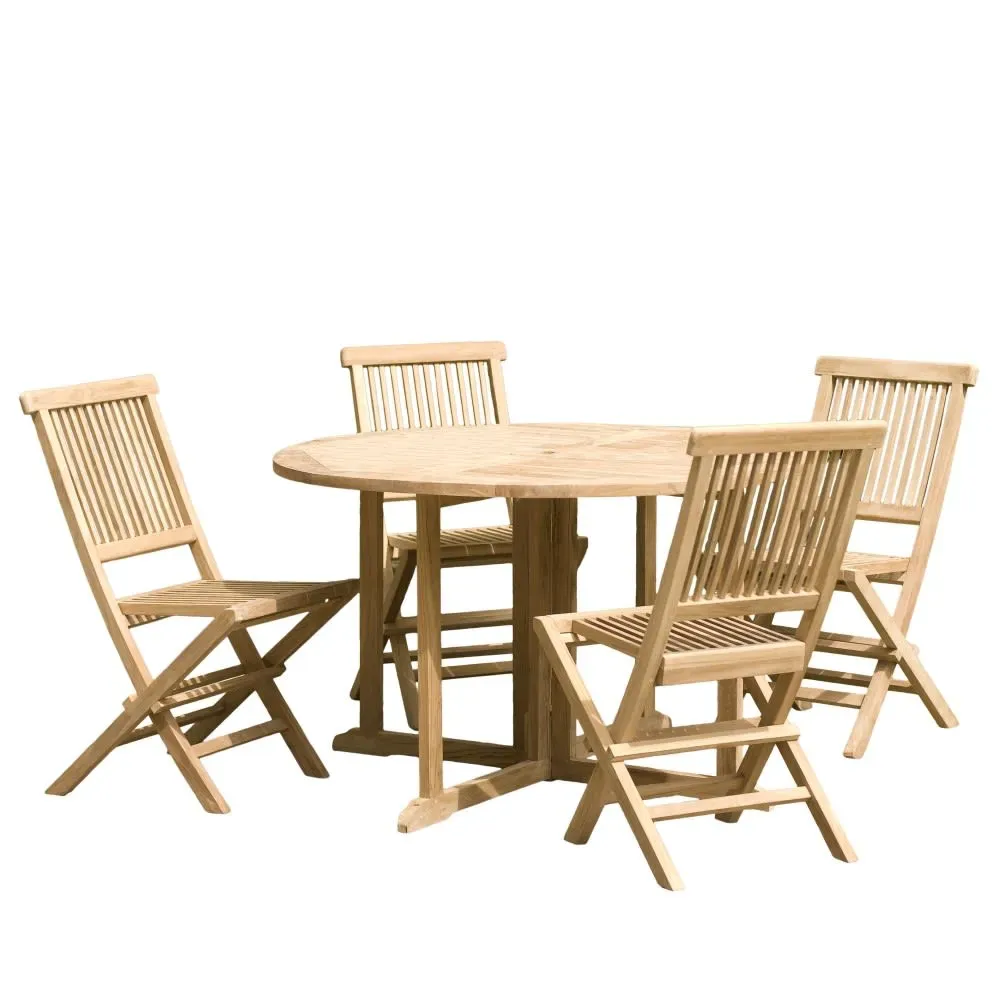 Table de jardin et chaises en teck 4/6 personnes