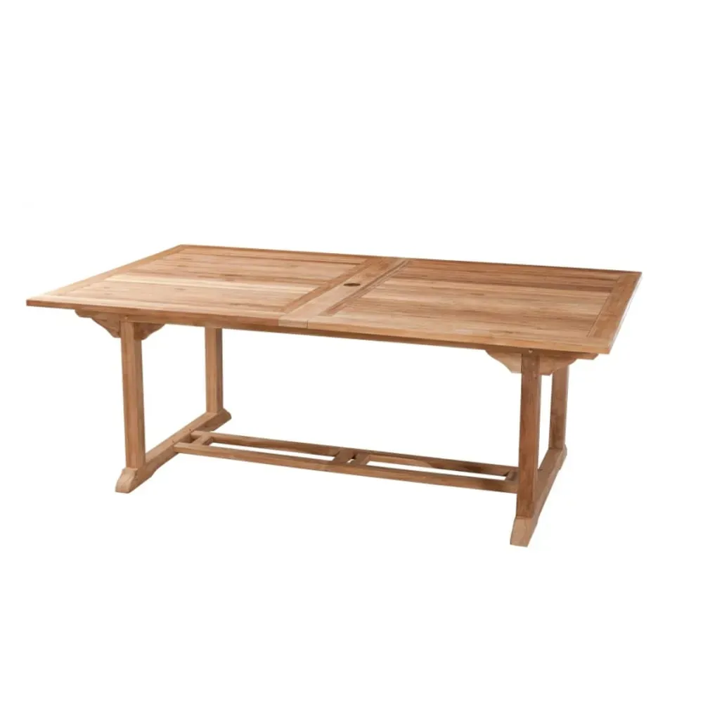 Table de jardin en teck extensible 10/12 personnes L300 cm