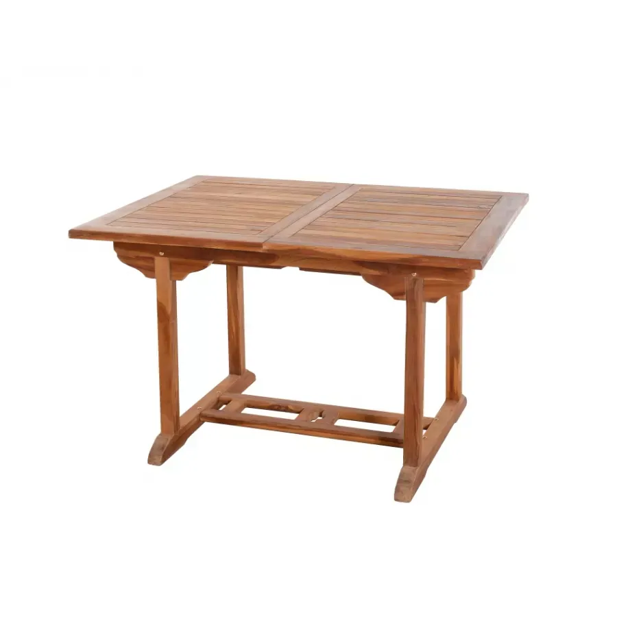 Table de jardin en teck huilé extensible 4/6 personnes