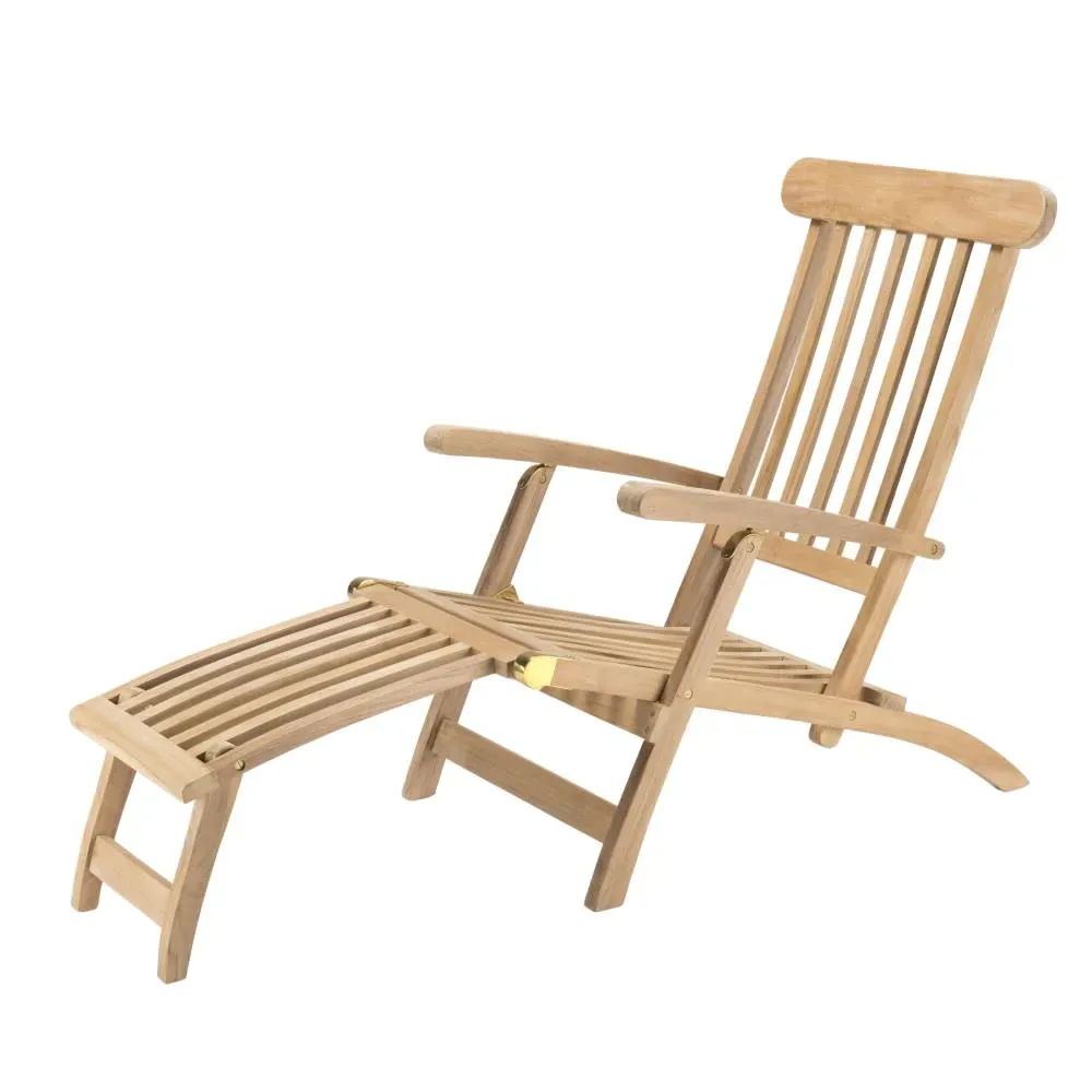 Chaise longue de jardin en teck