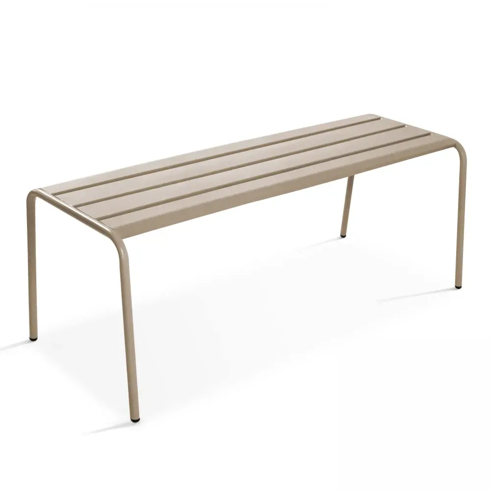 Banc de jardin en acier taupe