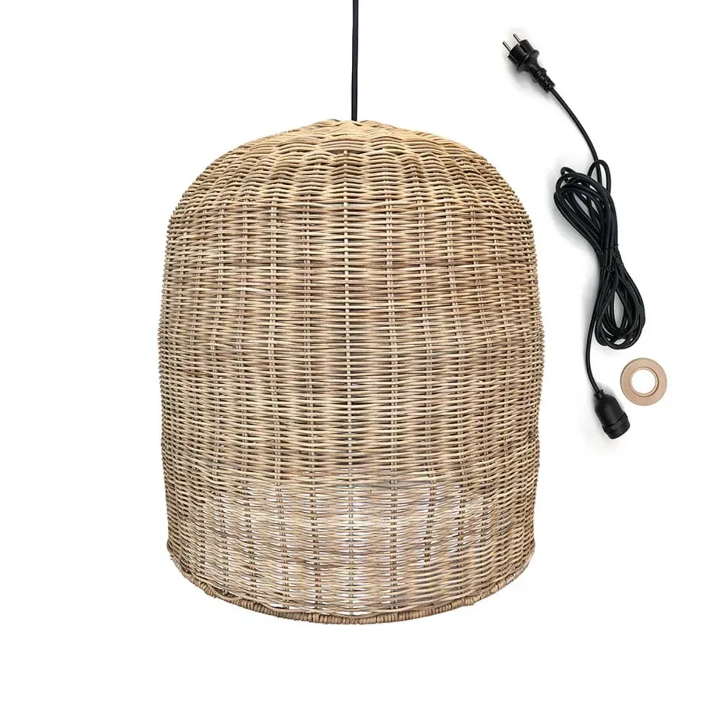 Suspension d'extérieur avec cable Rotin Beige H45CM