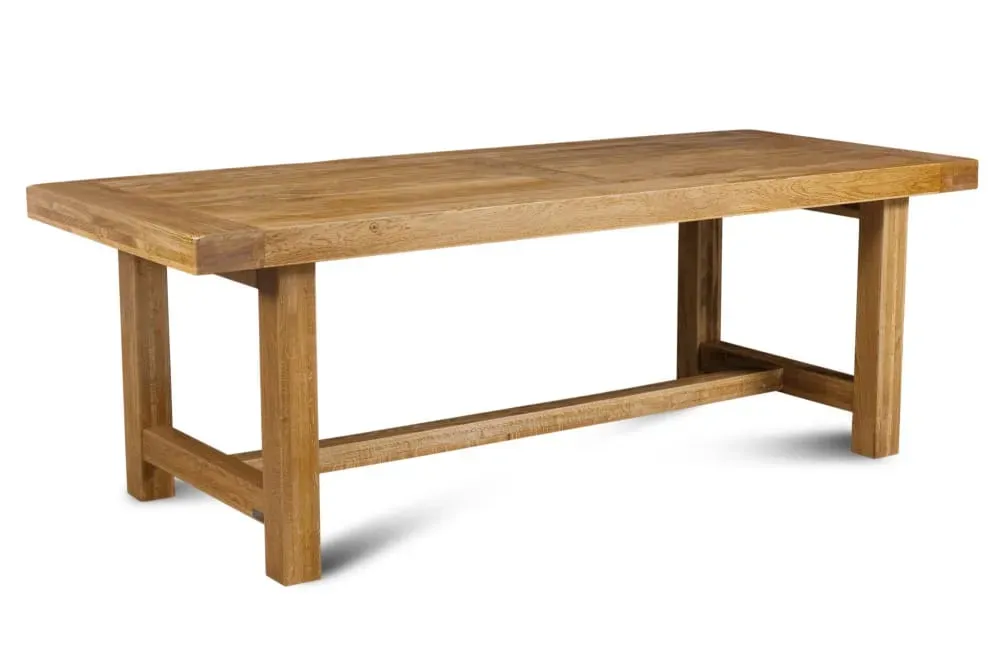 Table de ferme bois chêne massif L220 chene moyen