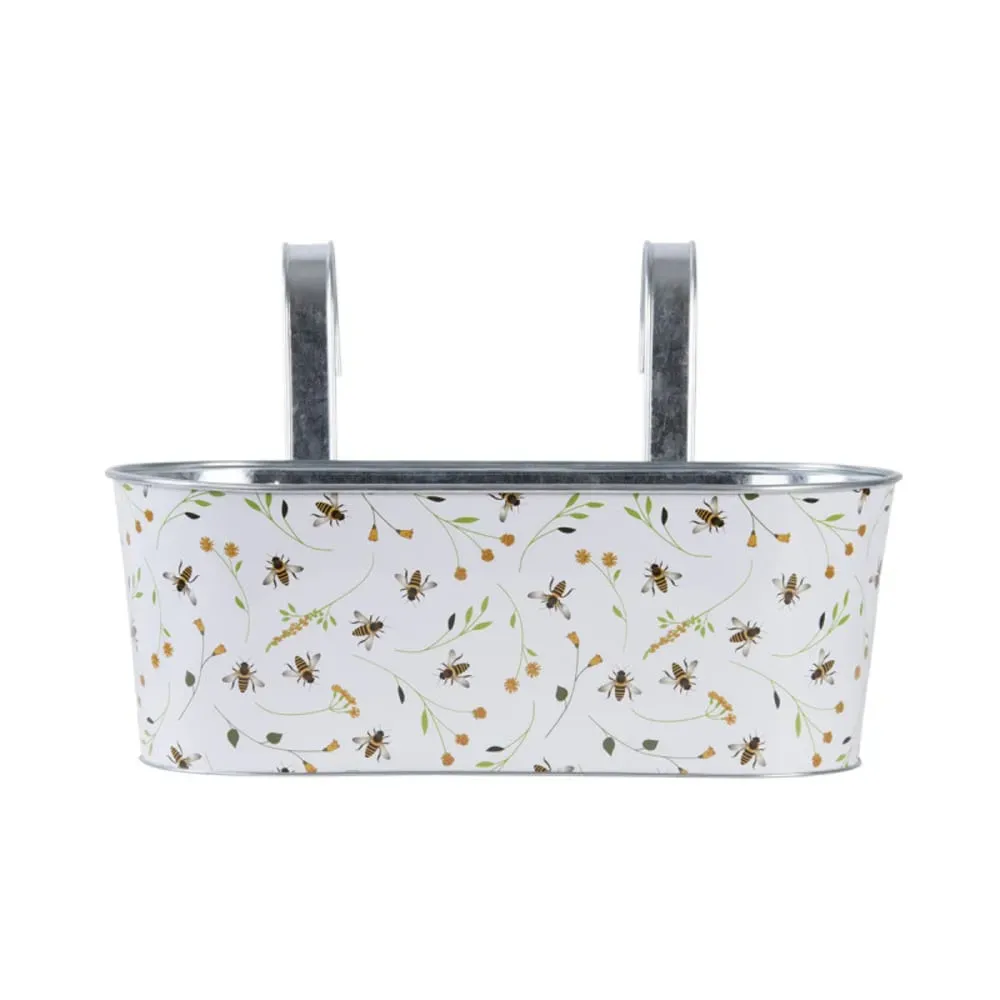 Jardinière zinc abeilles crochet