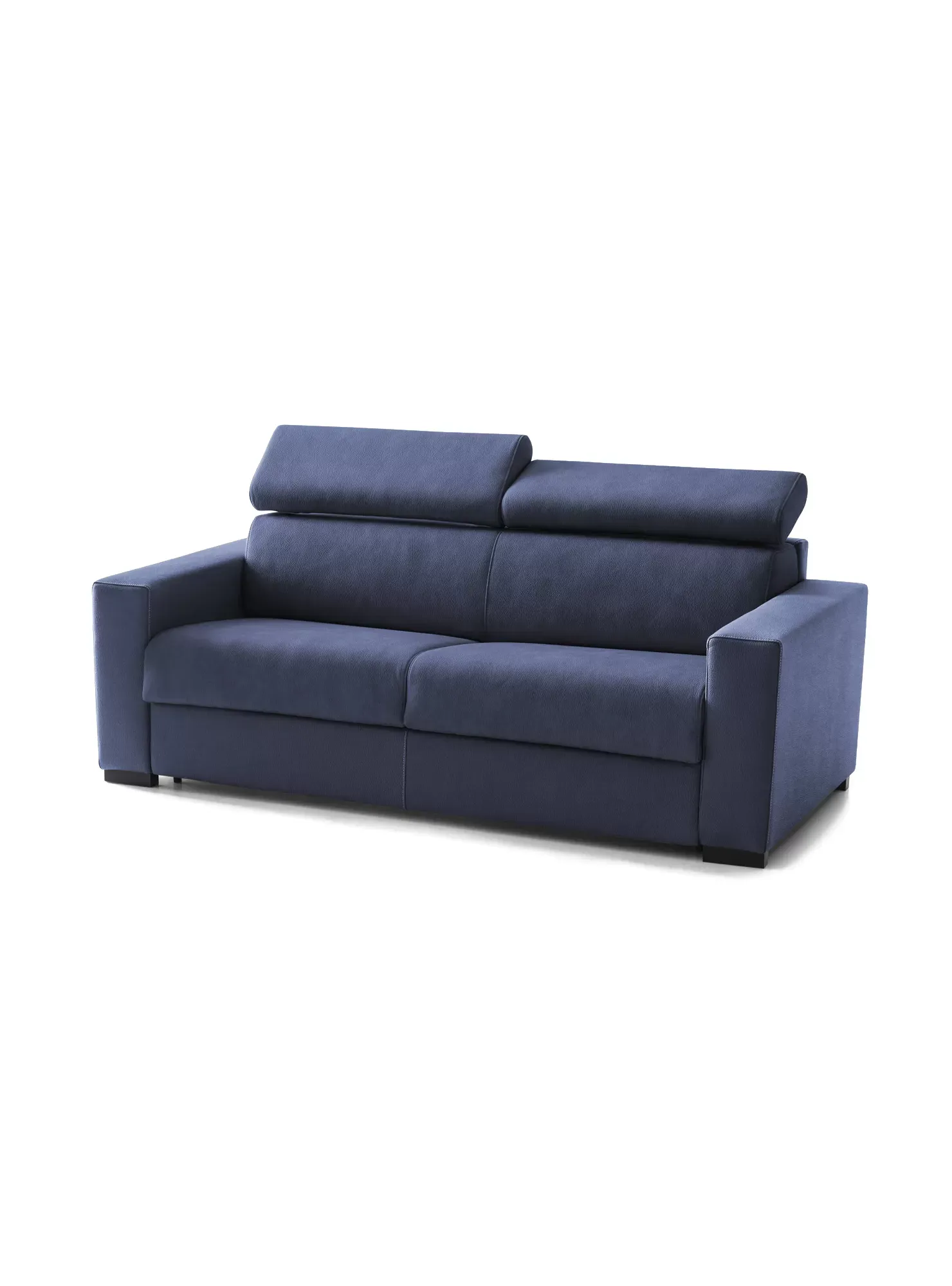 Canapé lit 2 places en tissu bleu 180x95 cm