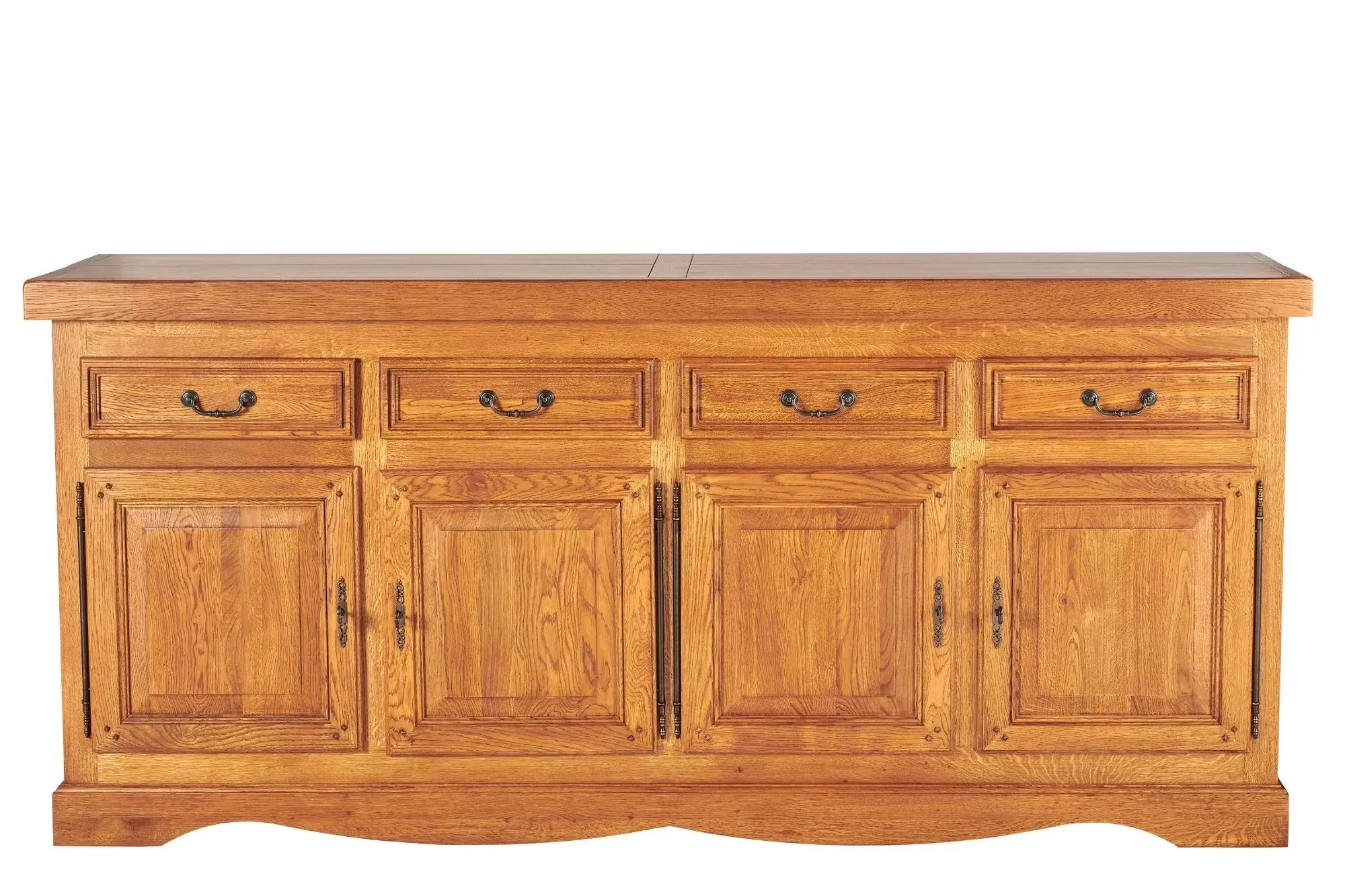 Bahut en chêne massif 4 portes et 4 tiroirs chene moyen