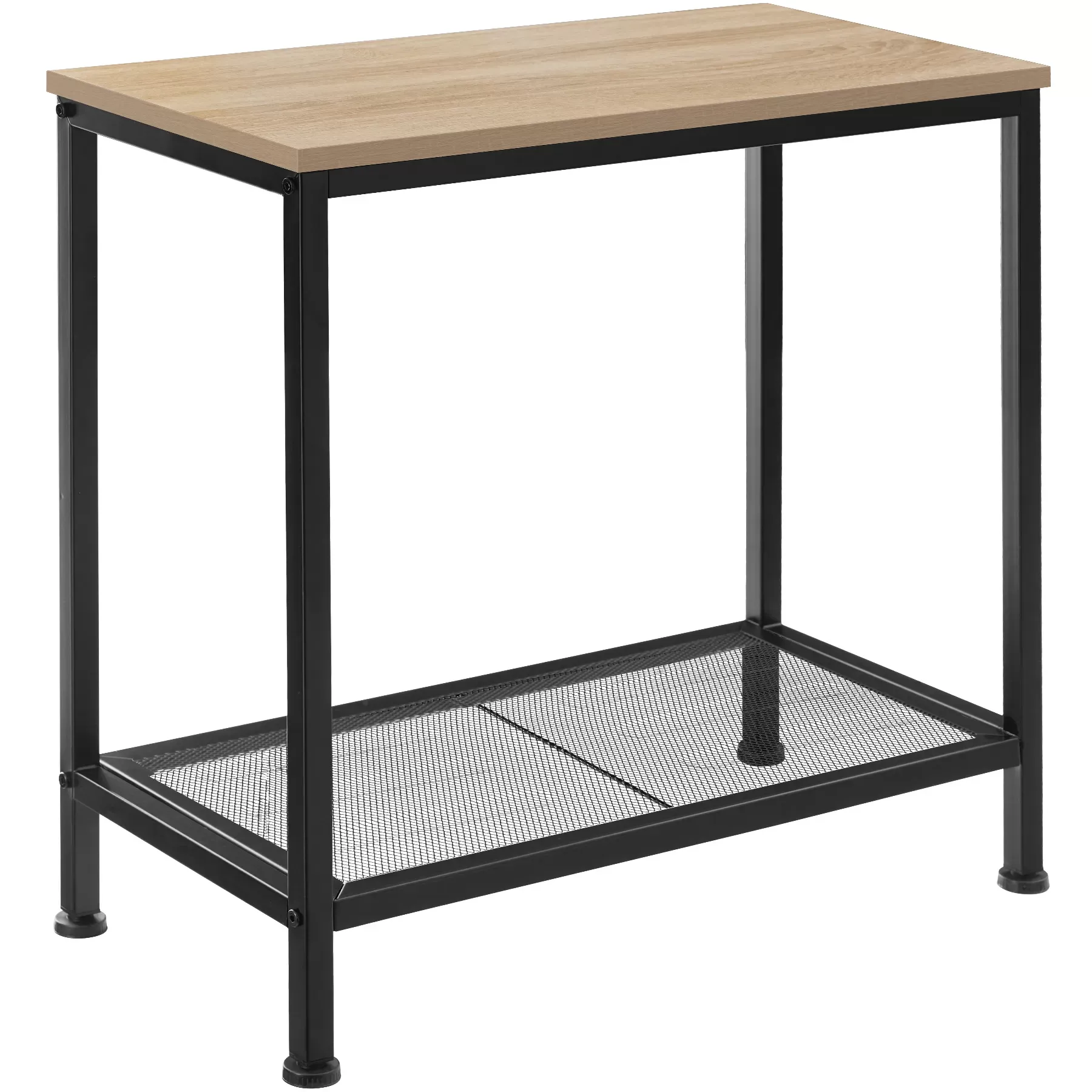 Table d'appoint Style industriel 60 x 30,5 x 60,5 cm bois clair