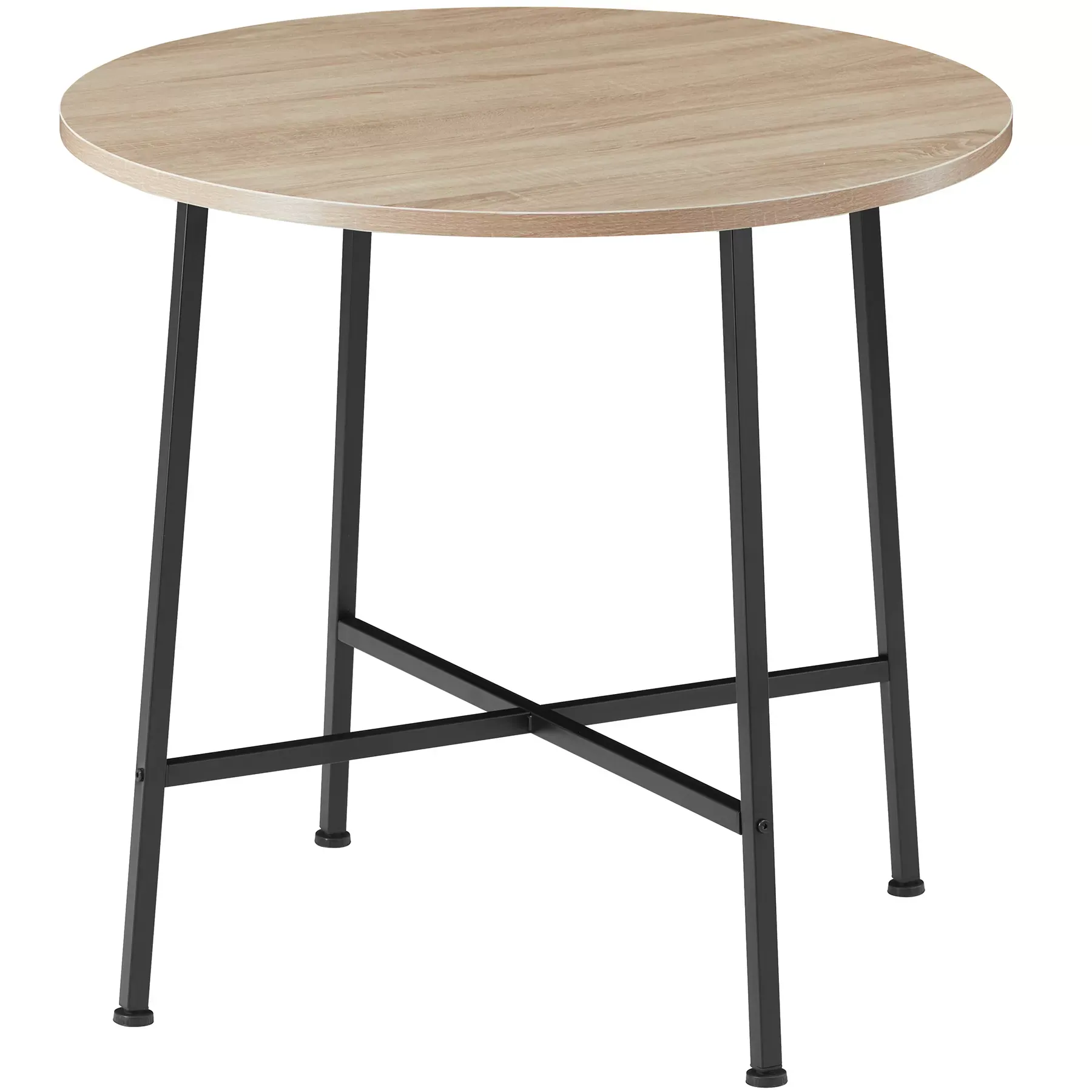 Table de salle à manger Style industriel 80 x 76 cm Bois clair