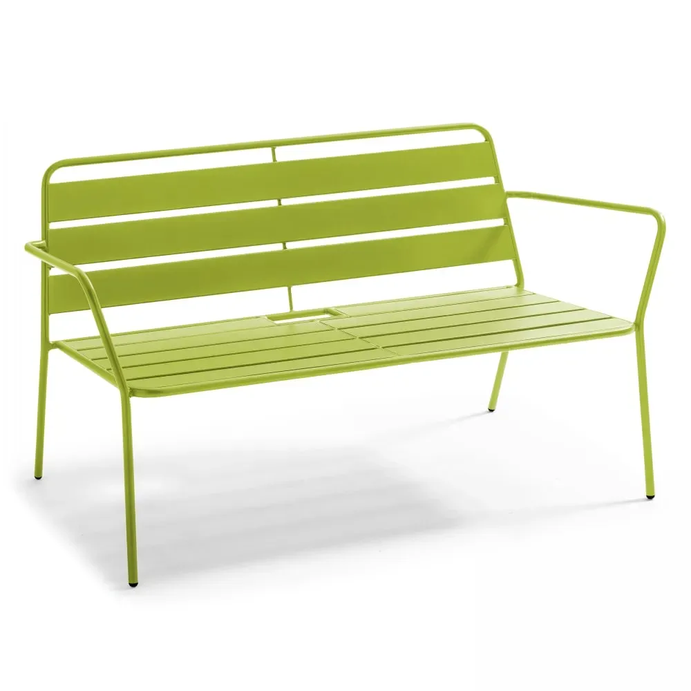 Canapé de jardin en métal vert