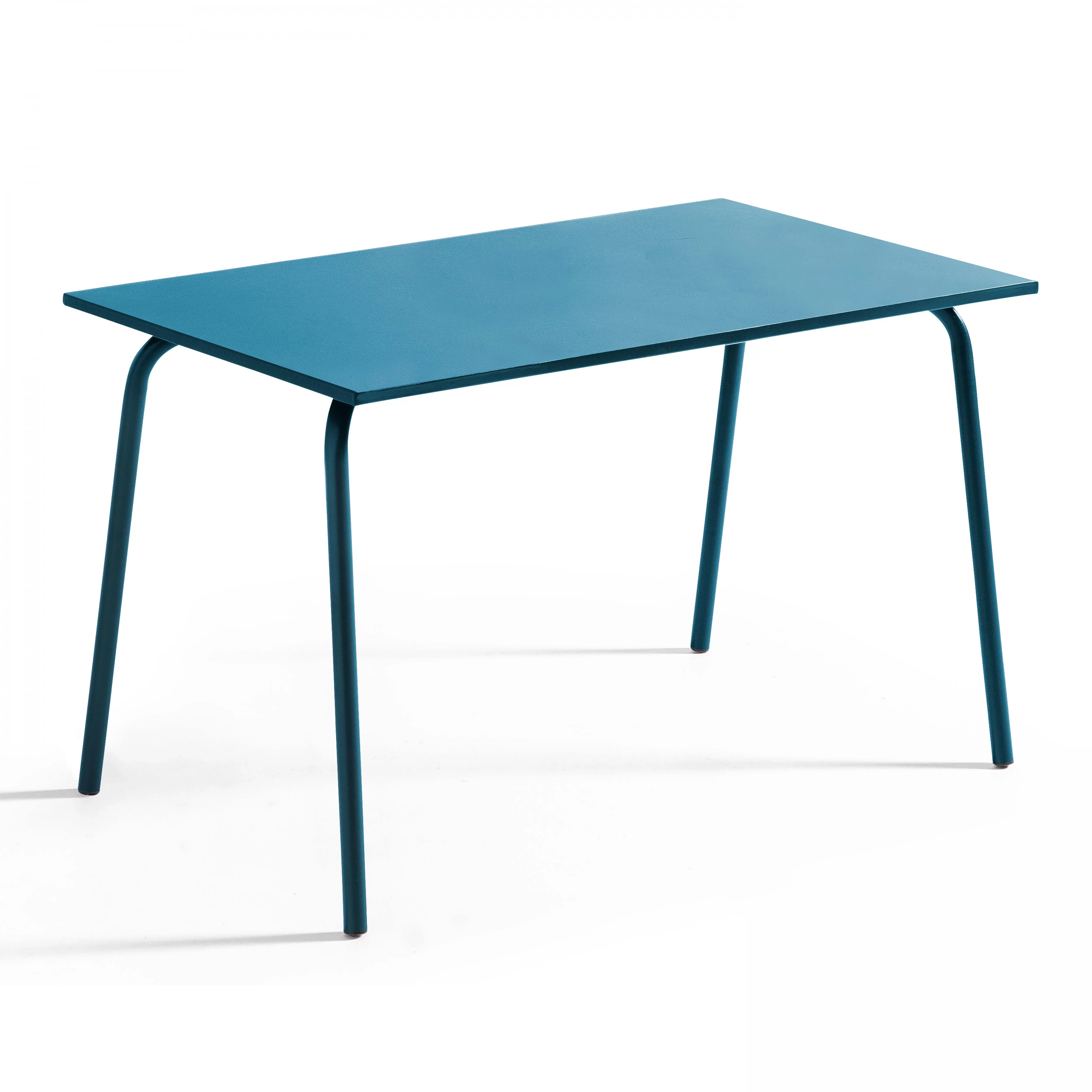 Table de jardin en acier bleu pacific
