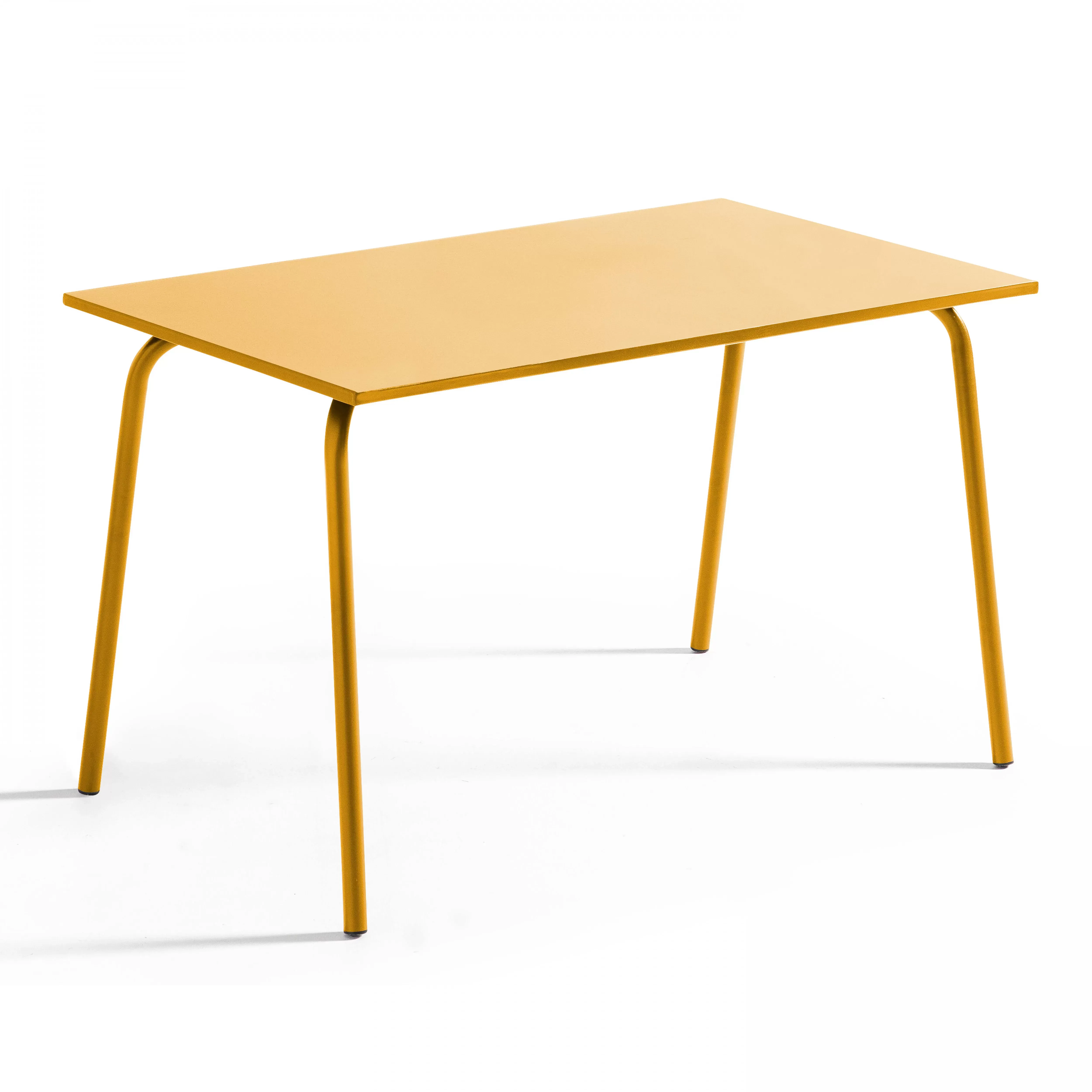 Table de jardin en acier jaune