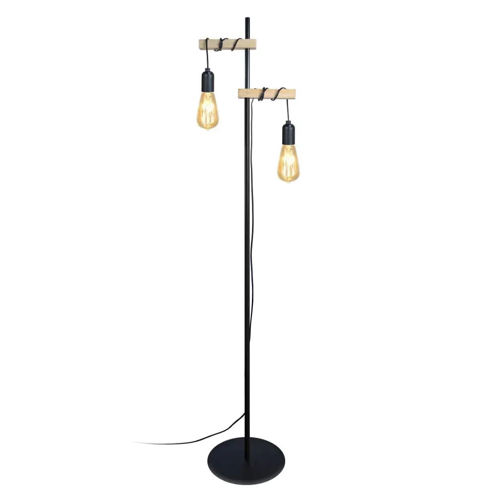Lampadaire  bois,naturel,H165x D32xP32cm