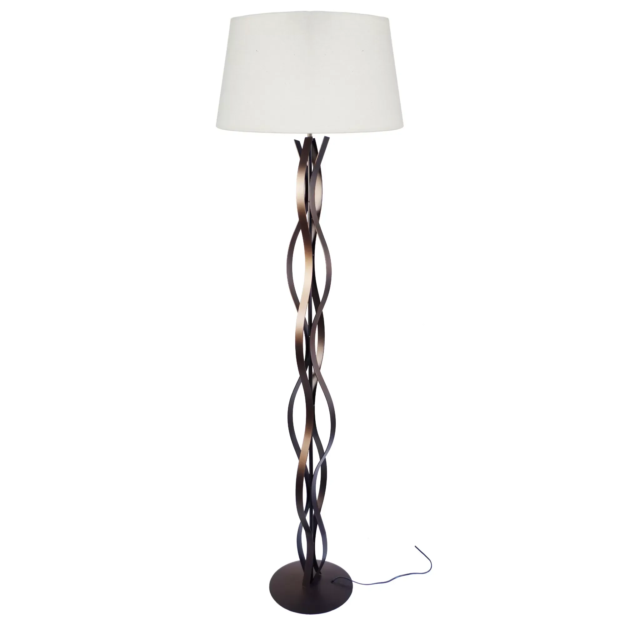 Lampadaire métal bronze