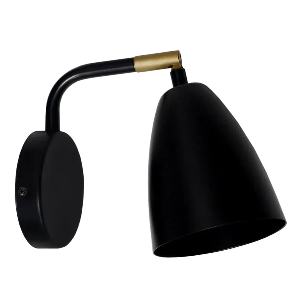 Applique  métal,Noir ,H15xD 10x P 19 cm