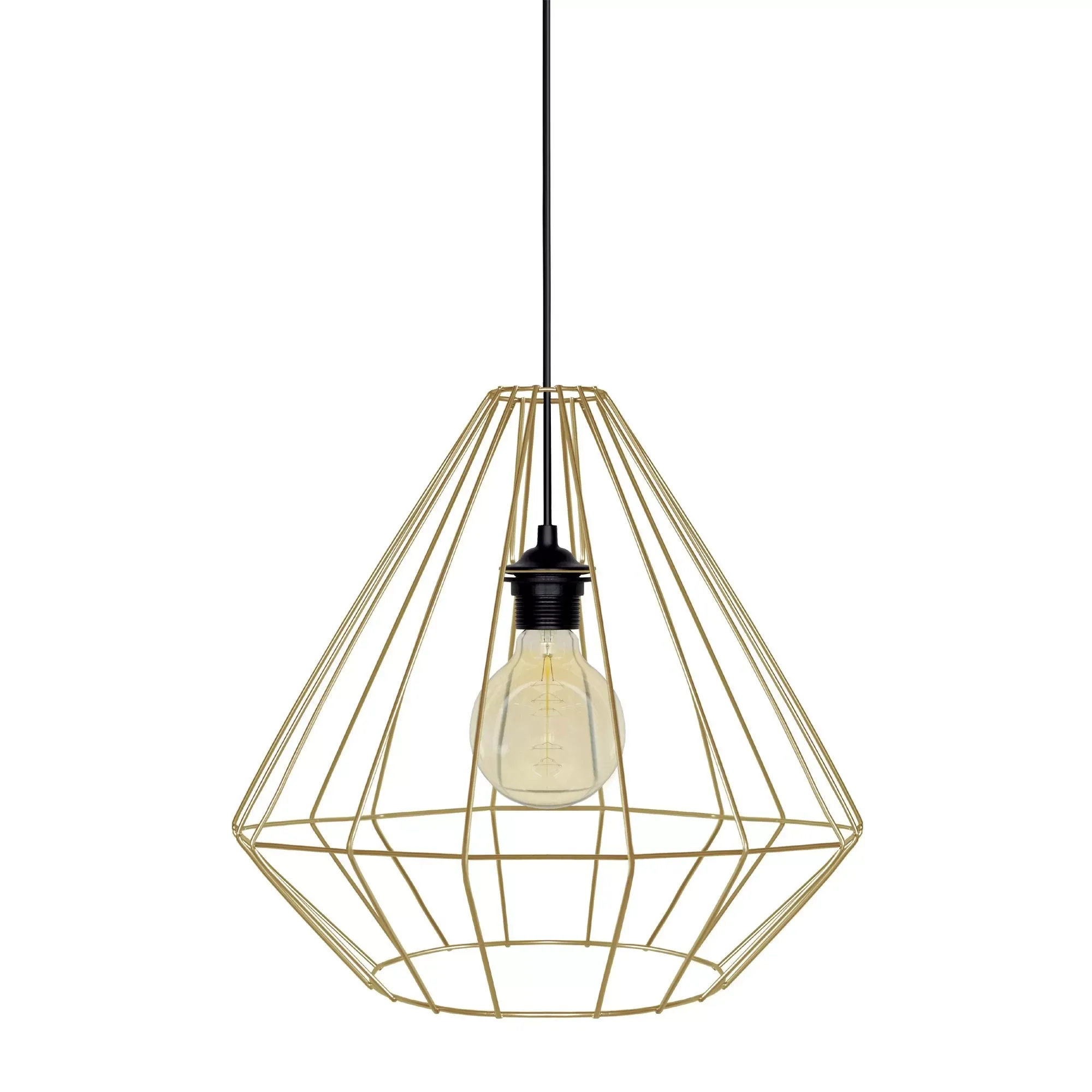 Suspension  métal,Doré ,H96xD40xP40cm