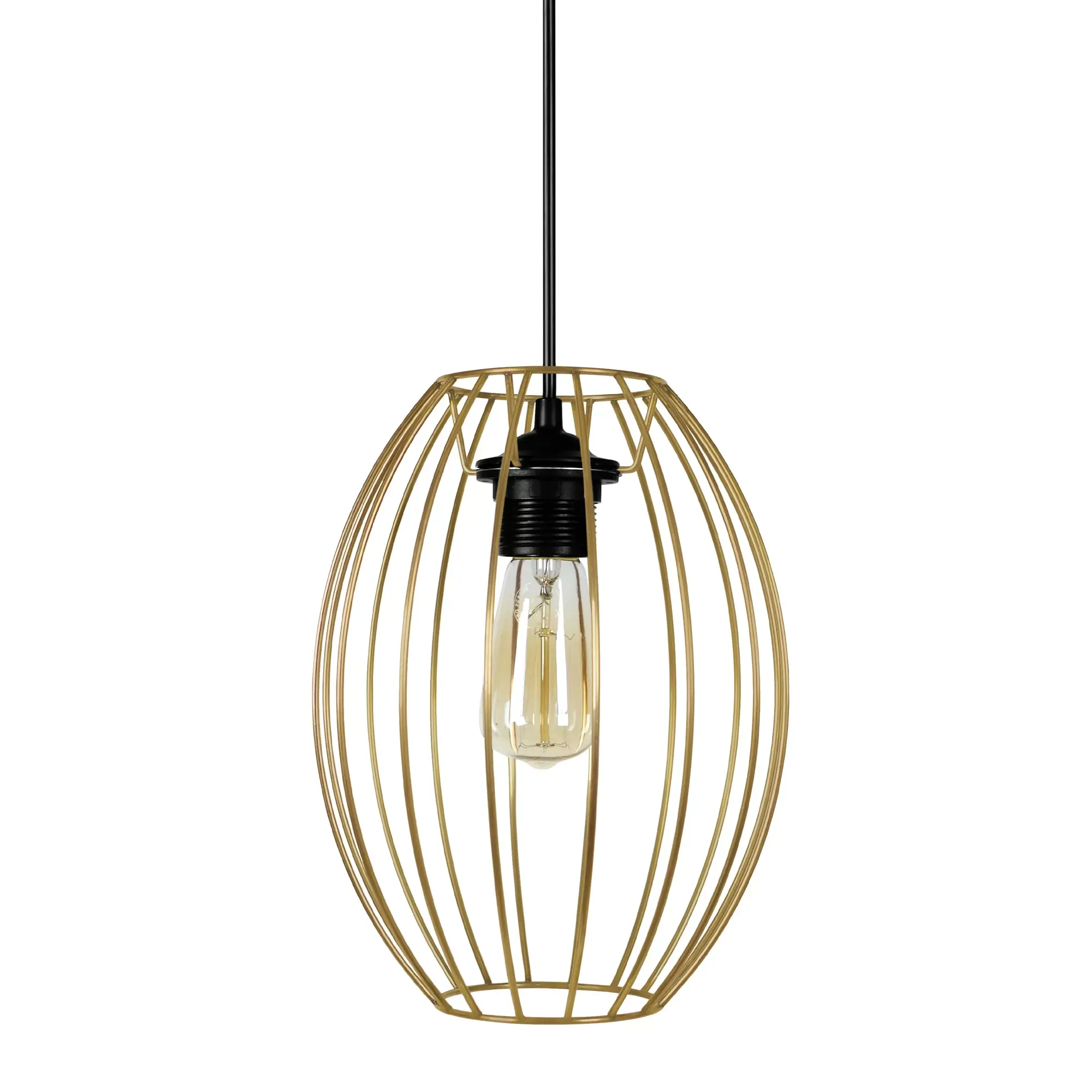 Suspension  métal,Doré , H 85xD19xP19cm