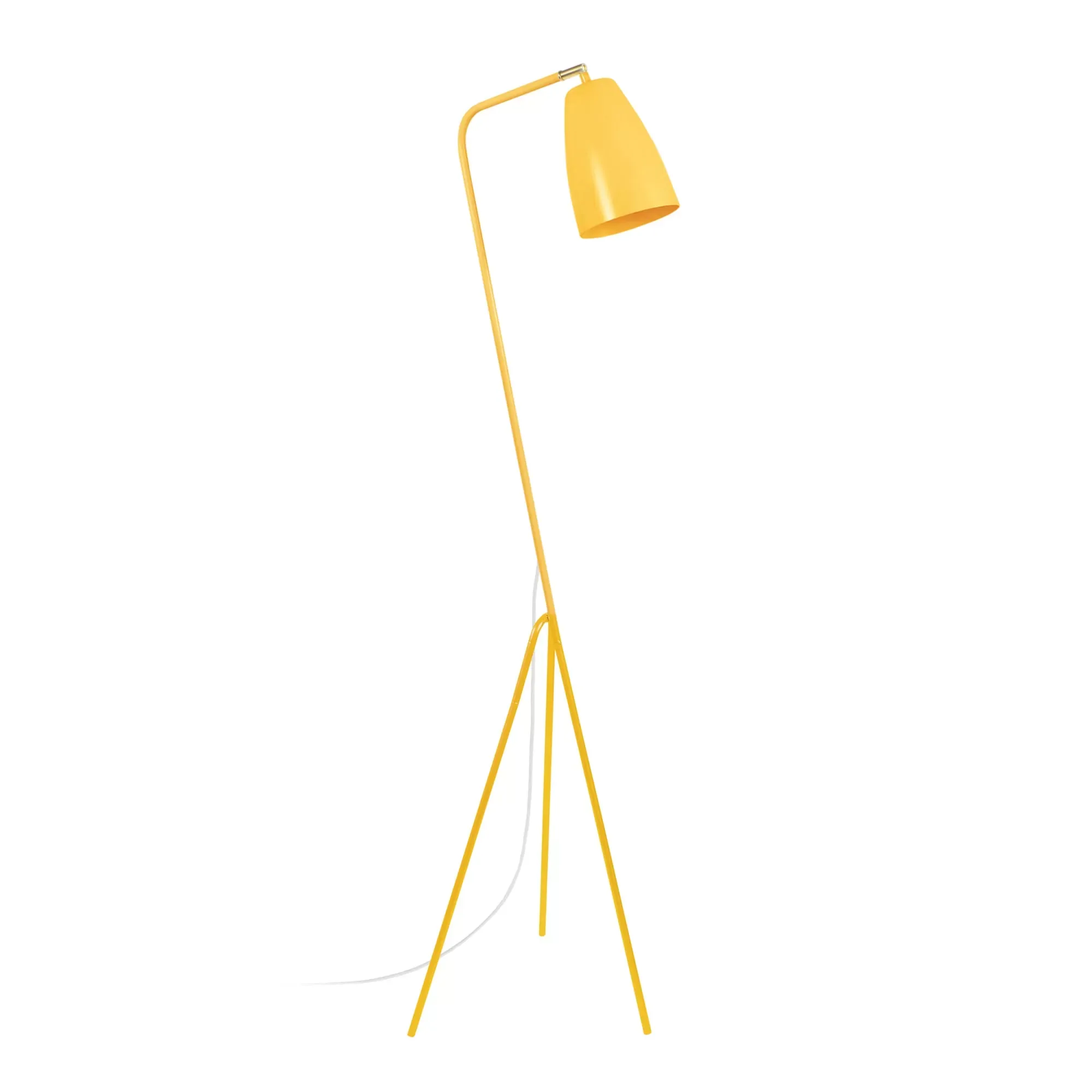 Lampadaire liseuse  métal,Jaune ,H160xD30xP30cm