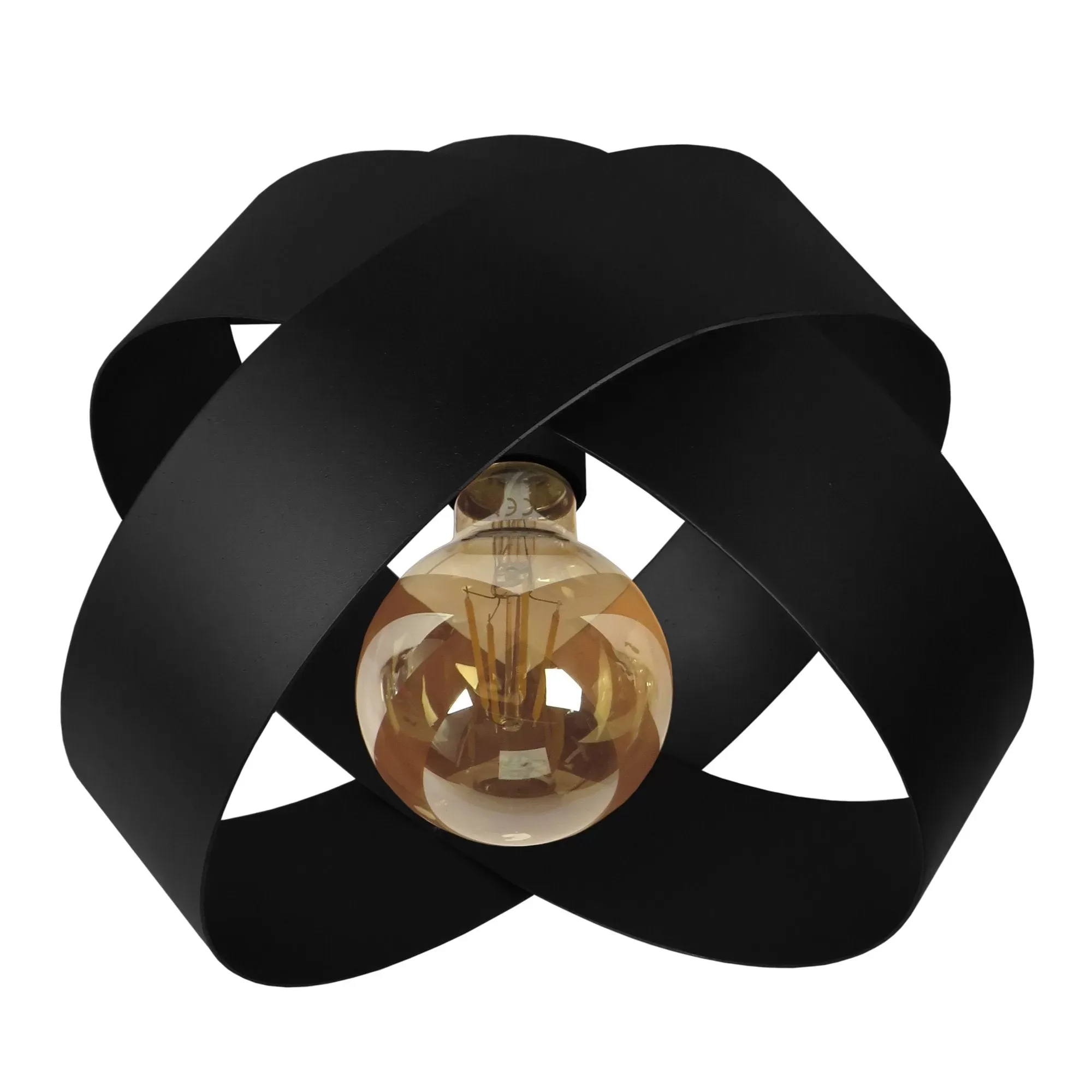 Plafonnier  métal,Noir ,H22xD 25xP25cm