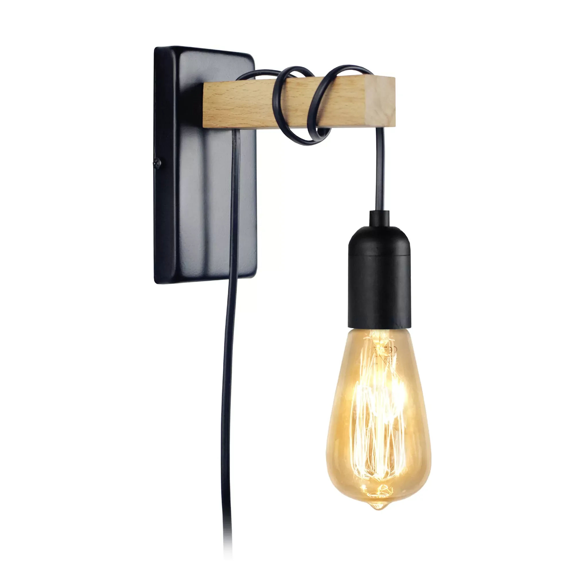 Applique  bois,naturel,H15xD 7,5x P 15cm