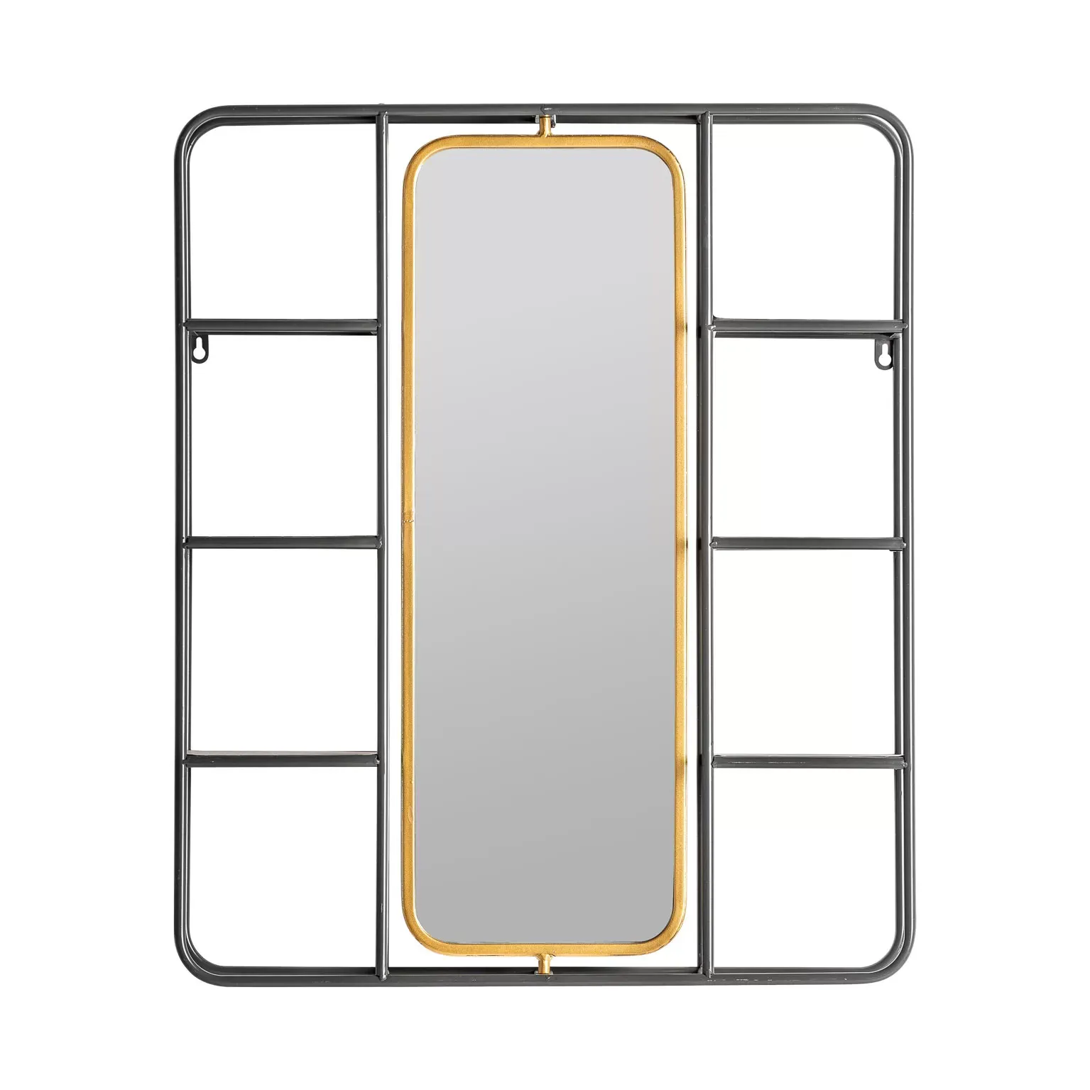 Miroir en fer gris 63x12x75 cm