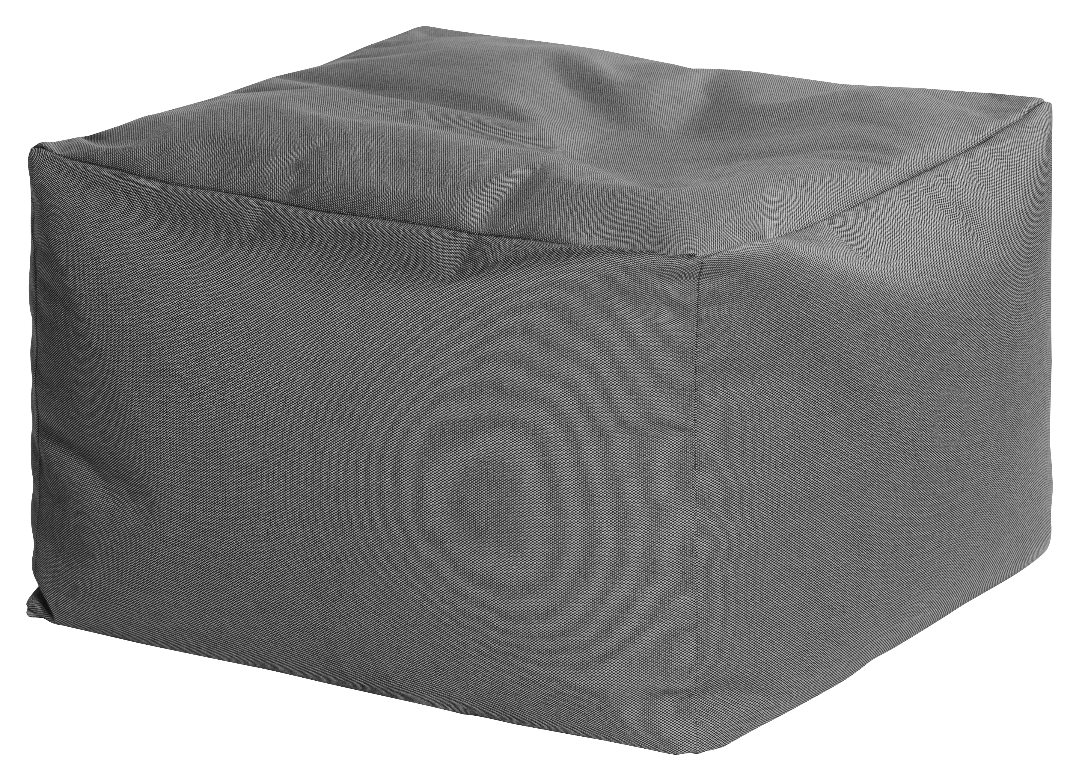 Pouf carré extérieur qualité dralon déhoussable anthracite 80x80x45cm