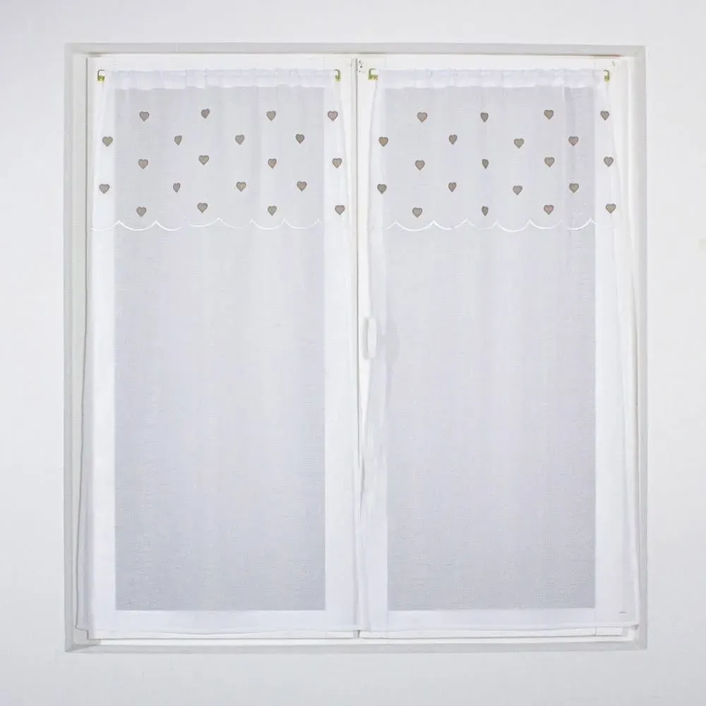 Paire vitrages beige 60x120cm