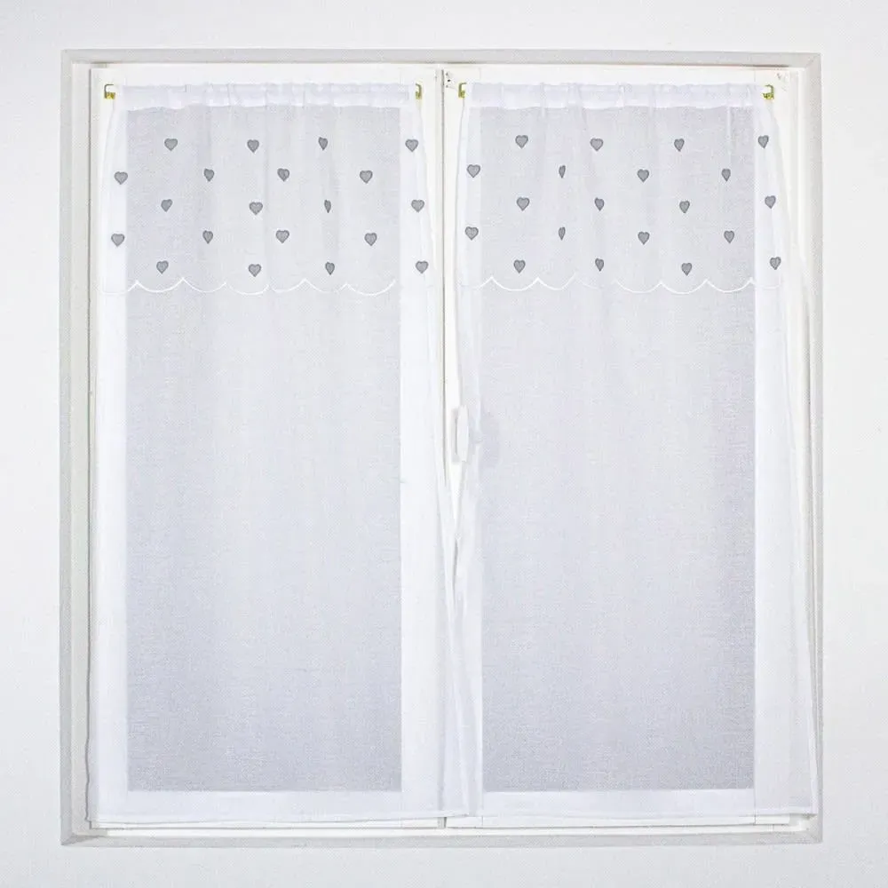 Paire vitrages gris 60x160cm