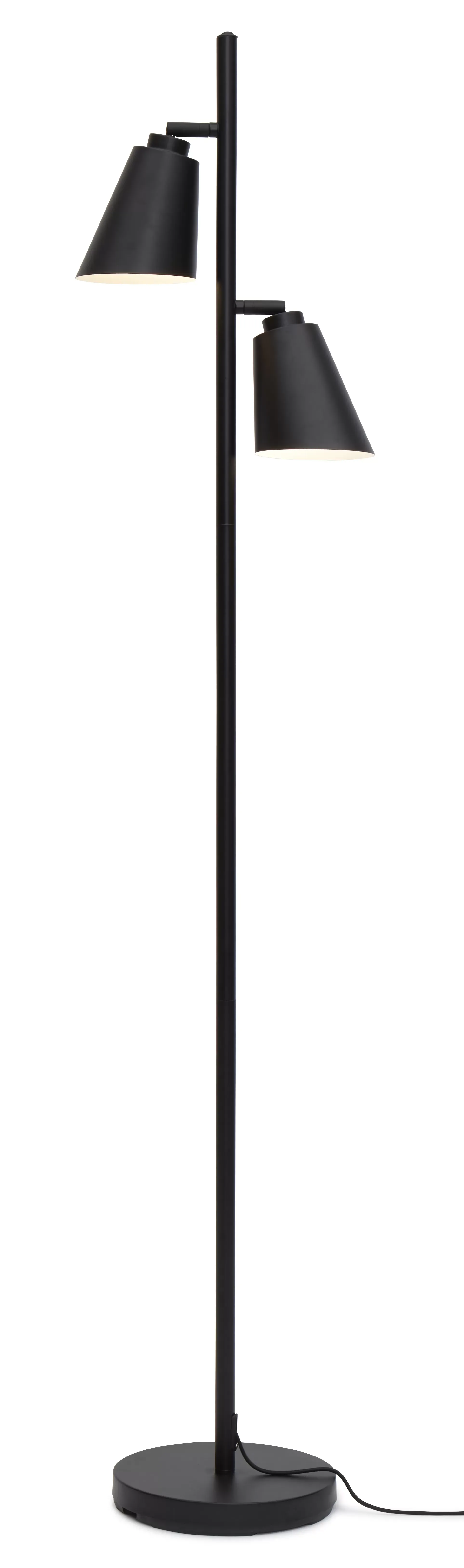 Lampadaire métal noir 45x25x162cm