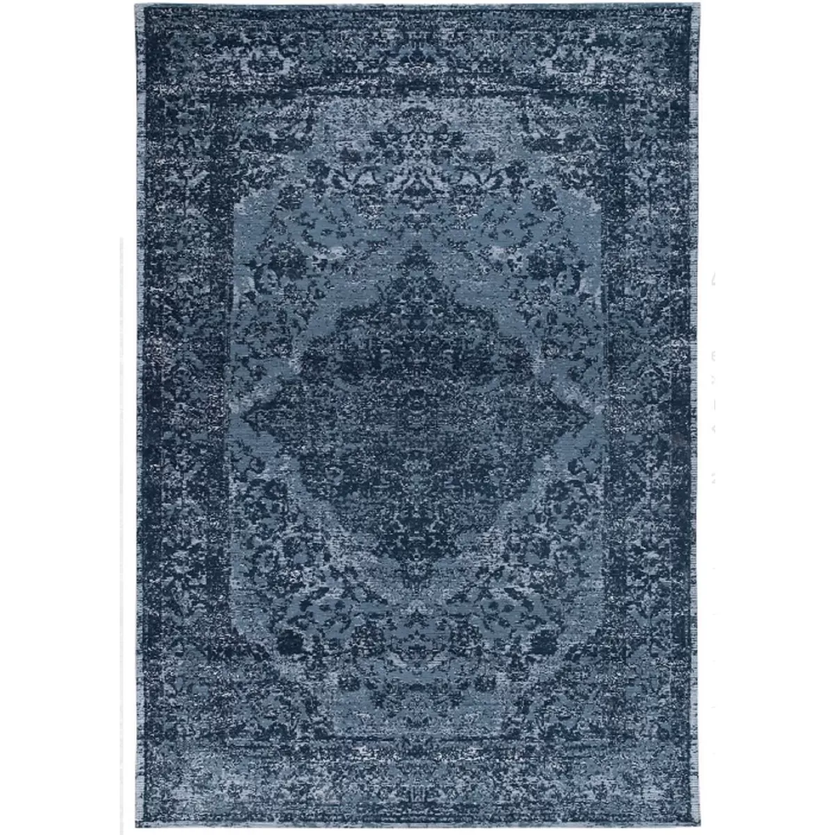 Tapis de salon en coton bleu 80x150 cm