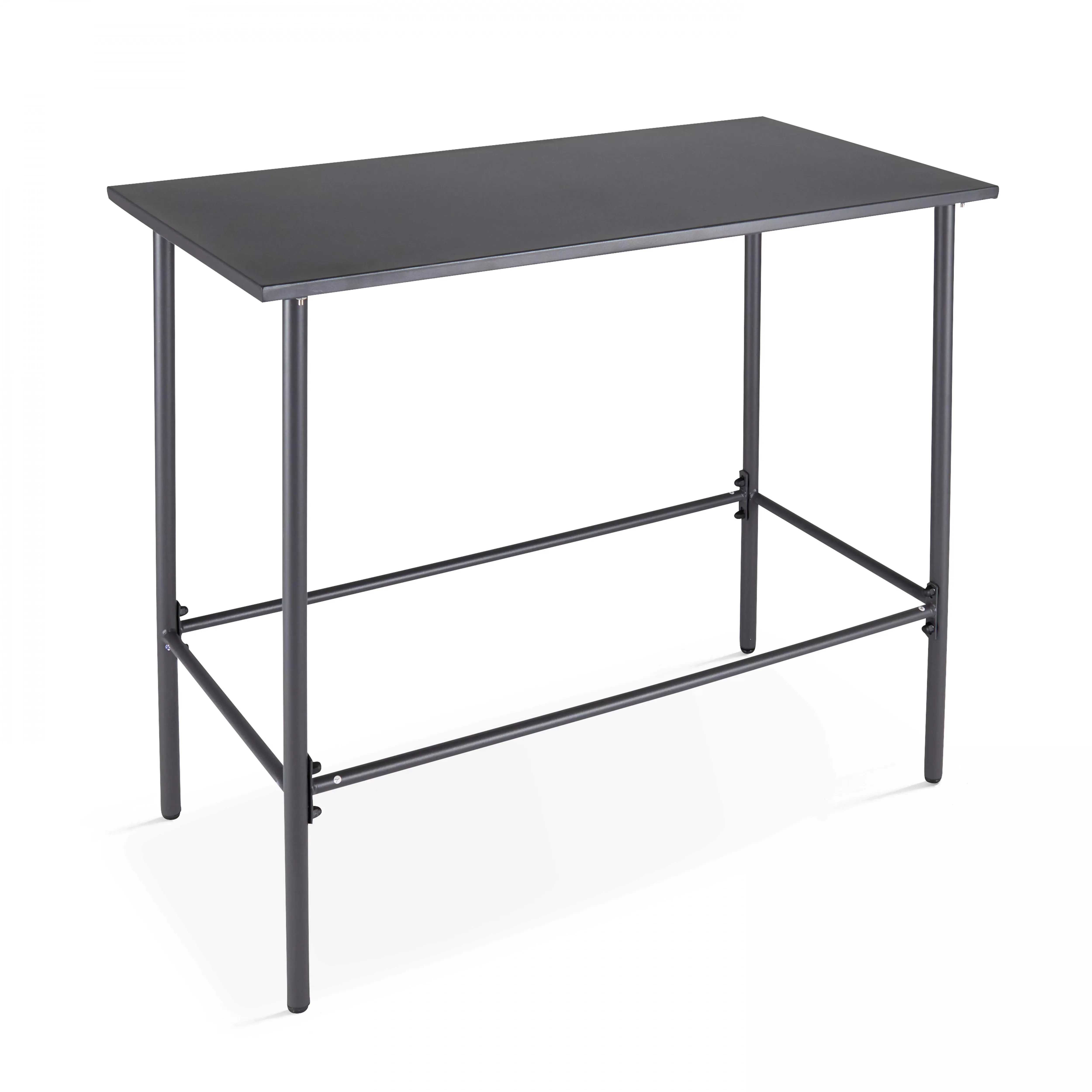 Table de bar en métal anthracite