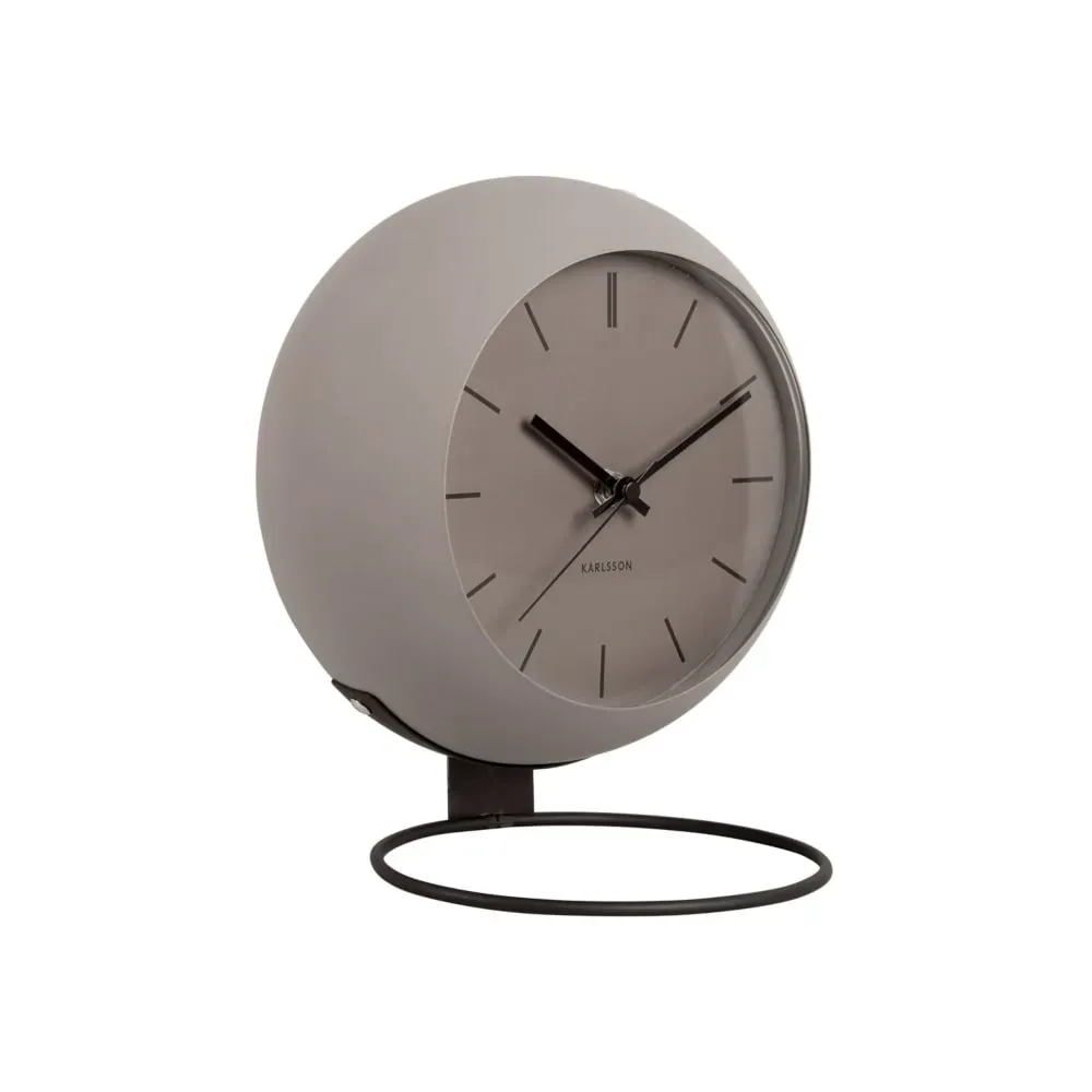 Horloge de table fer gris Ø21cm