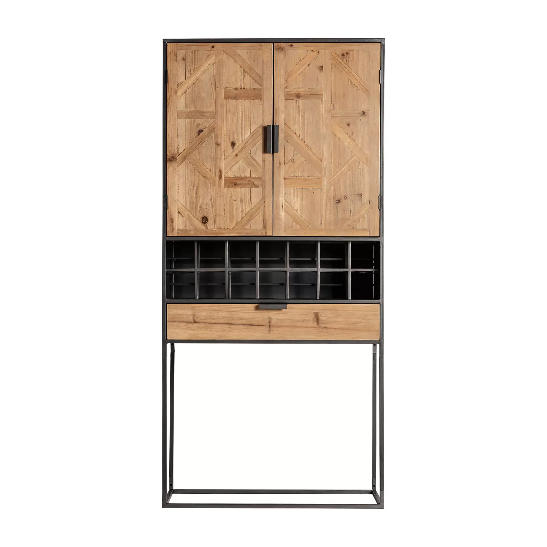 Armoire en bois de sapin brun clair 80x40x170 cm